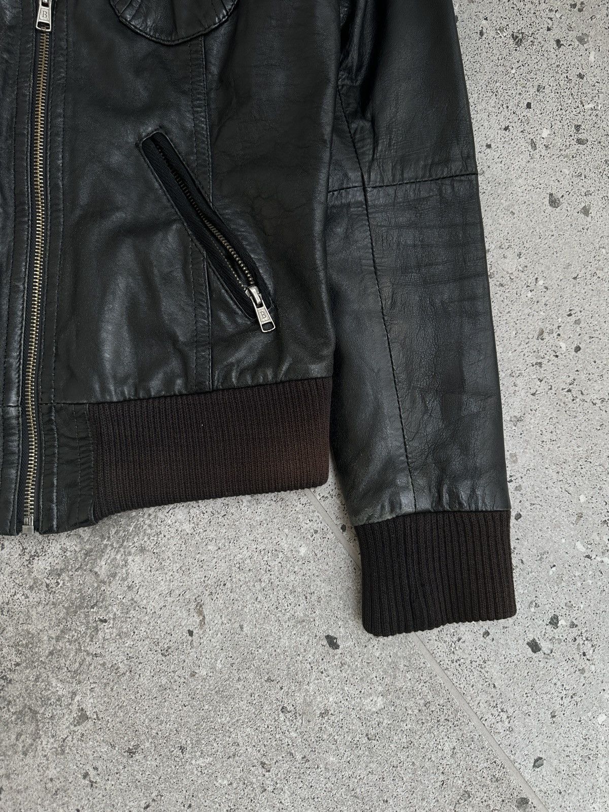 Vintage 2000s Y2K Leather Biker Jacket in Black, Men's (Size M) — image 6 of 6