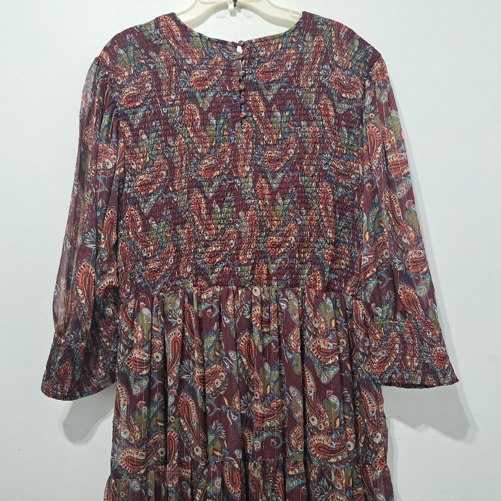 Other Girl Soul Tiered Paisley Print Western Cottagecore Maxi Dres Size 3XL / US 20-22 - 12 Thumbnail