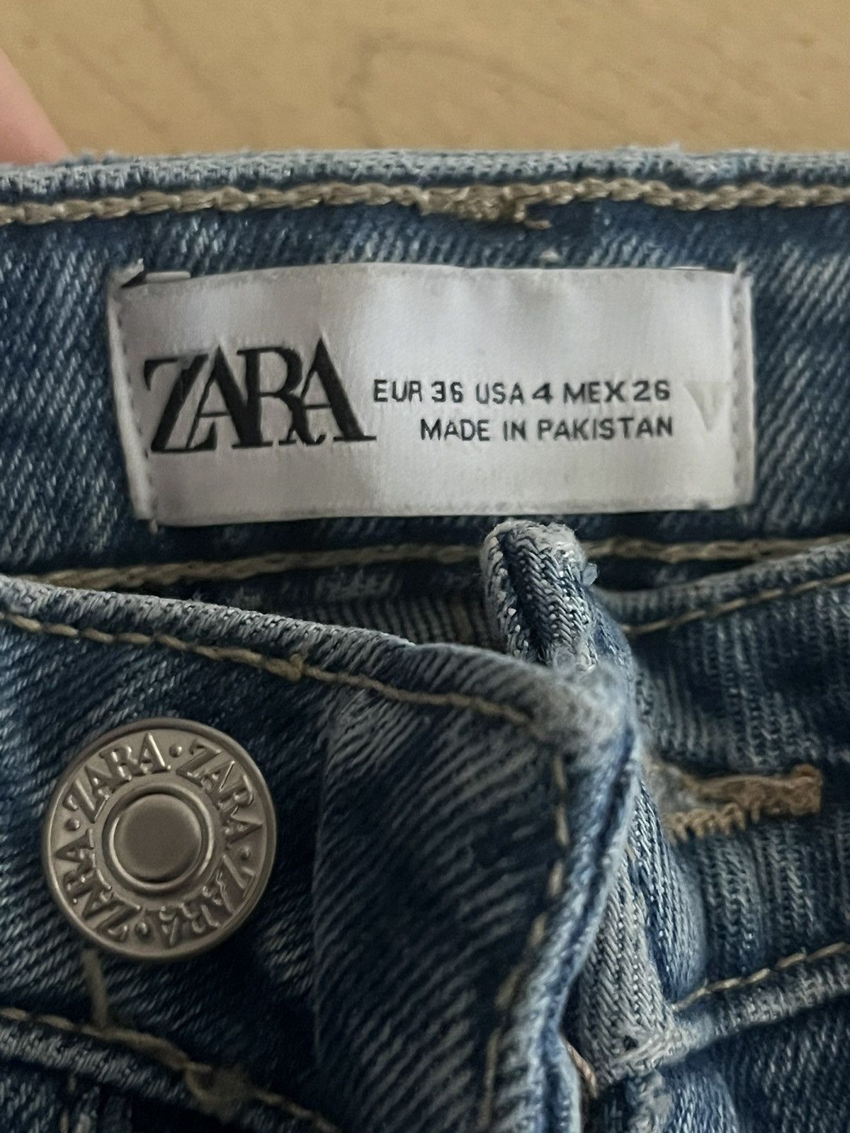 Zara Zara Blue High Waisted Jeans Size 27" / US 4 / IT 40 - 4 Thumbnail