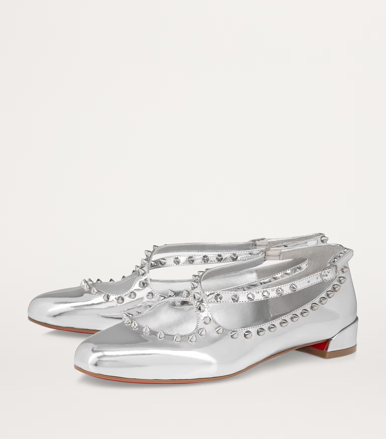 Christian Louboutin oc11z0625 Flats in Silver Size US 6 / IT 36 - 1 Thumbnail