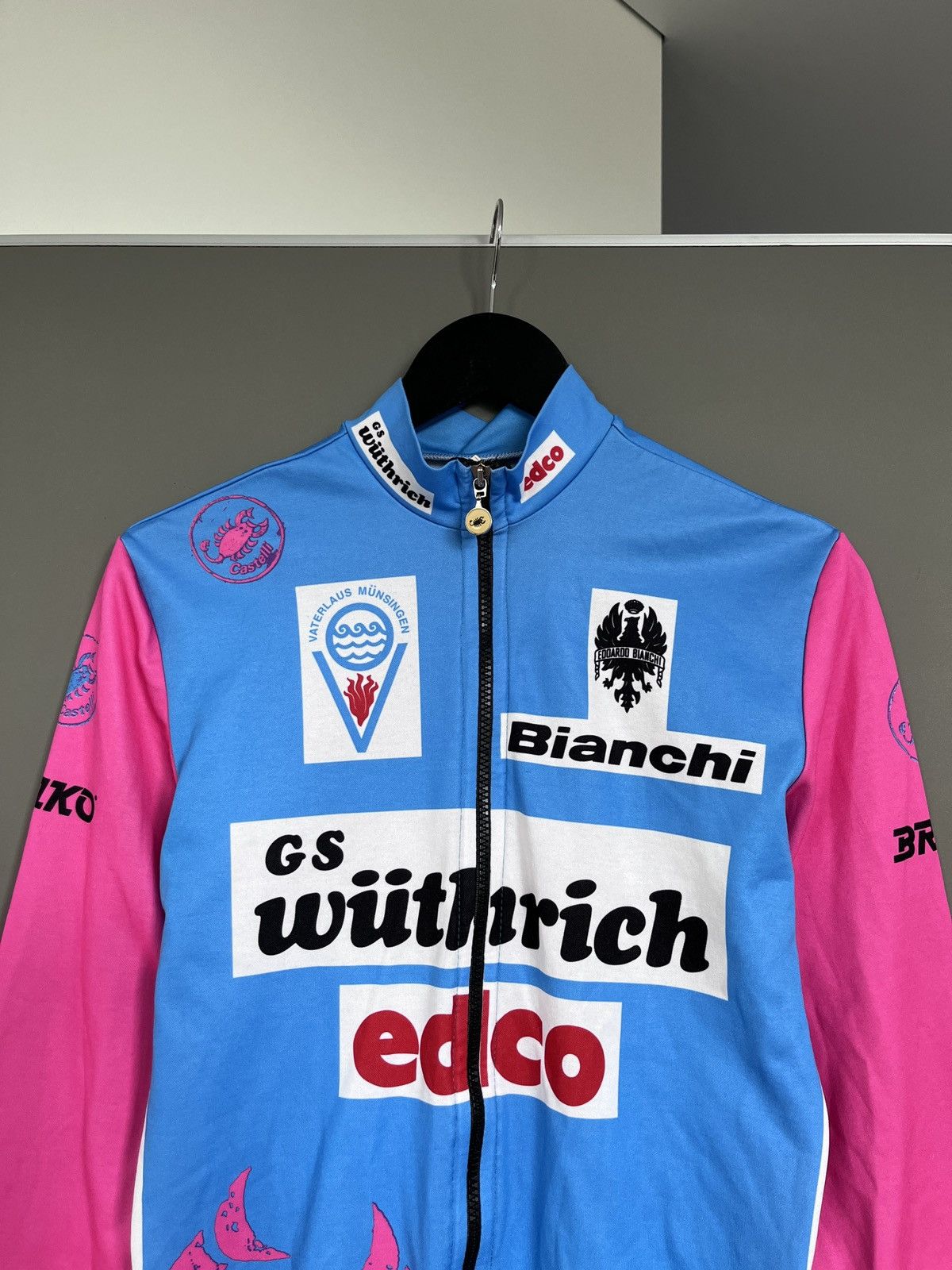 GOREWEAR Castelli Wuthrich Bianchi Edco Full Zip Cycling Jacket Size US M / EU 48-50 / 2 - 2 Thumbnail