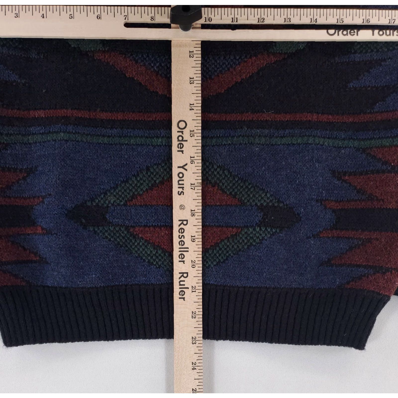Croft & Barrow Croft & Barrow Patterned Knit Cosby Sweater Black Red Green Blue Mens S Multicolor Pullover Men S Size US S / EU 44-46 / 1 - 6 Thumbnail