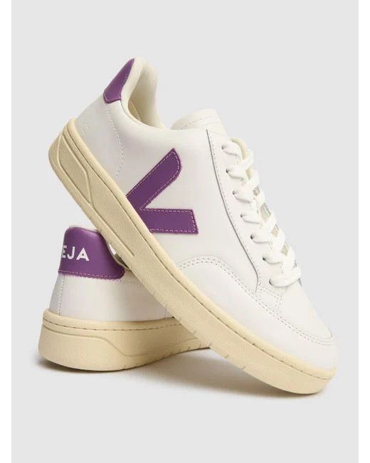 Veja o1s22i1n0924 V-12 Leather Sneakers in White Size US 7 / IT 37 - 3 Thumbnail