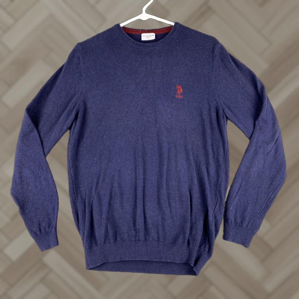 Vintage VINTAGE US Polo Assn. Sweater Long Sleeve Crew Neck Cable-Knit 100% Cotton Blue Size S Men Pullover 1/4 Zip Logo Golf Size US S / EU 44-46 / 1 - 1 Thumbnail