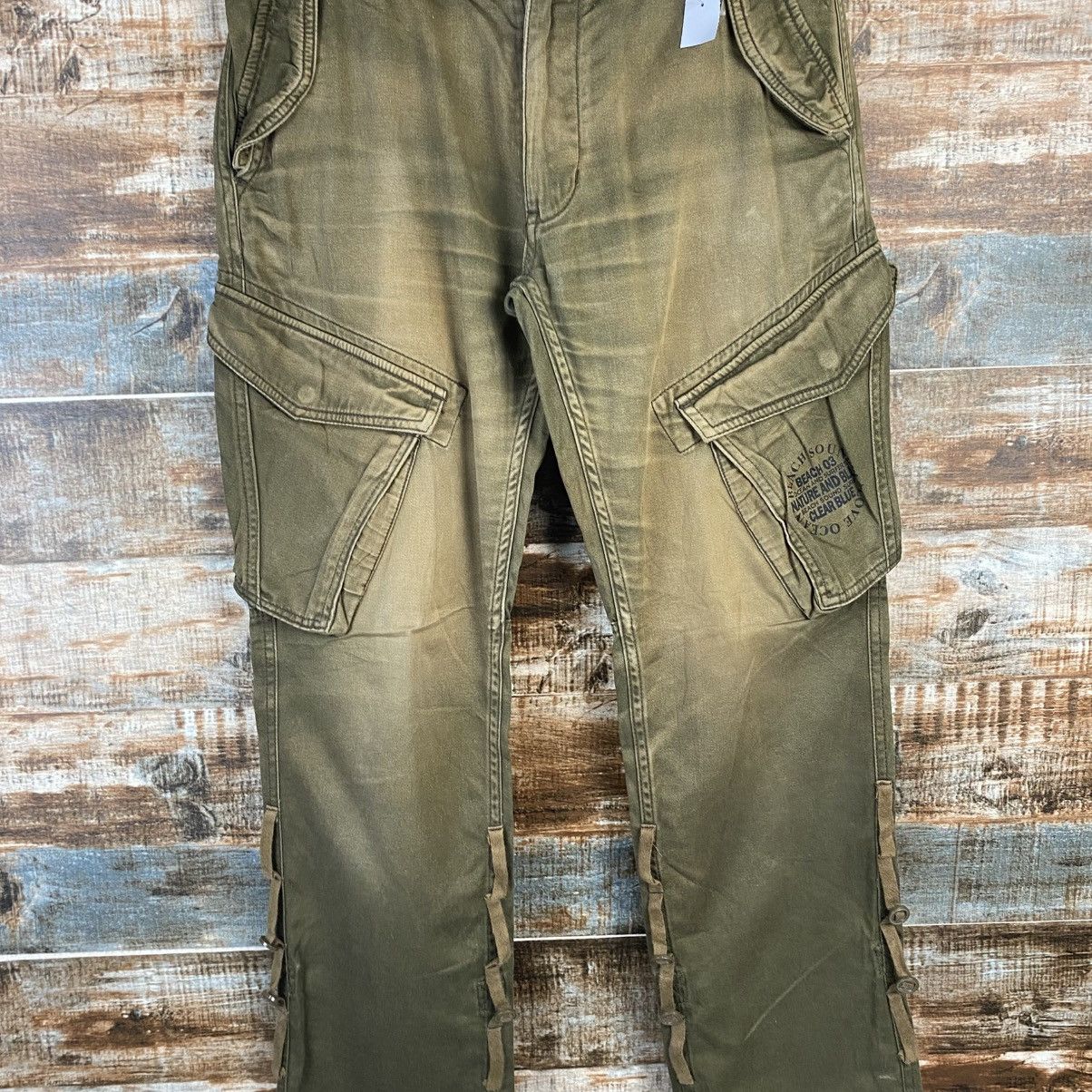 Japanese Brand DL Back Sound Green Cargo Multipocket Pants #C955 Size US 30 / EU 46 - 5 Thumbnail