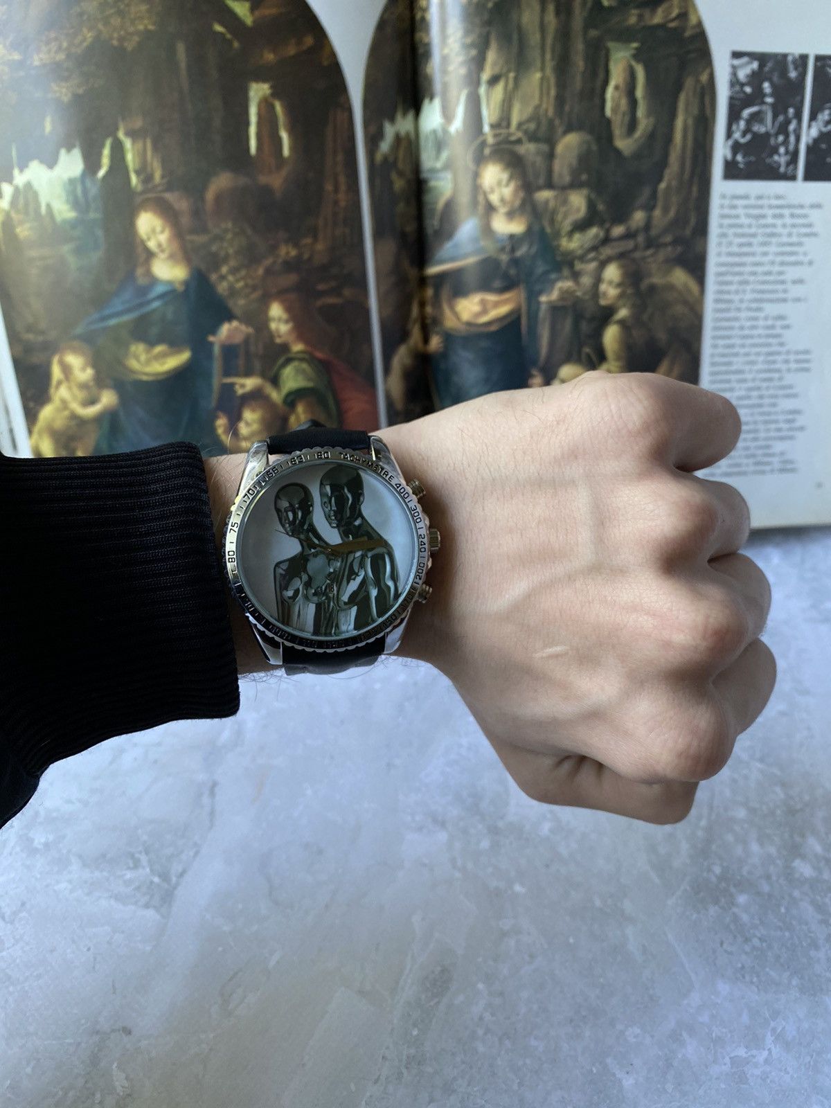 Japanese Brand × Jewelry × Vintage Futuristic Watch Black Strap Unique Design Size ONE SIZE - 6 Thumbnail