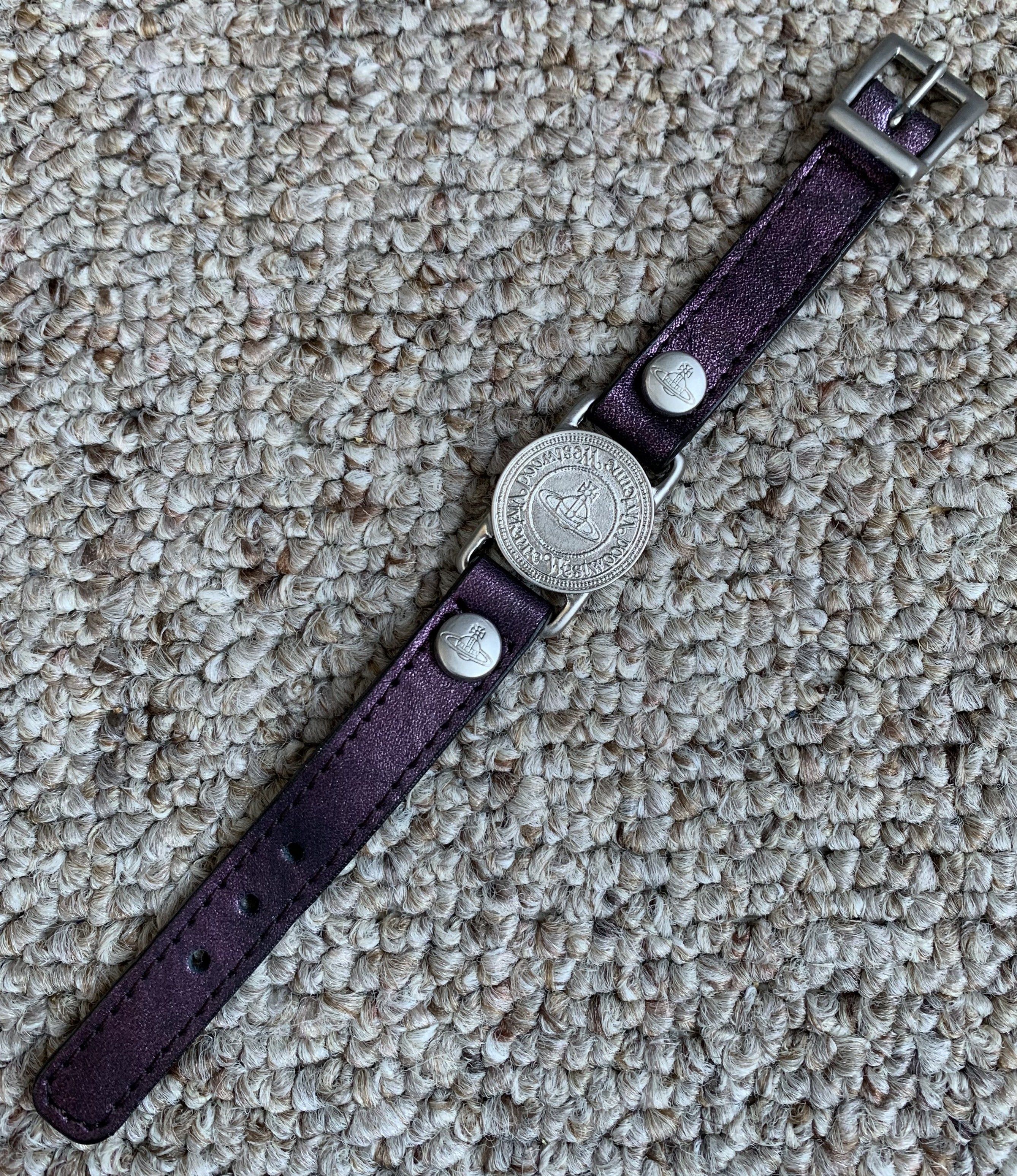 Vivienne Westwood Vivenne Westwood Watch-Inspired Leather Orb Bracelet Size ONE SIZE - 2 Thumbnail