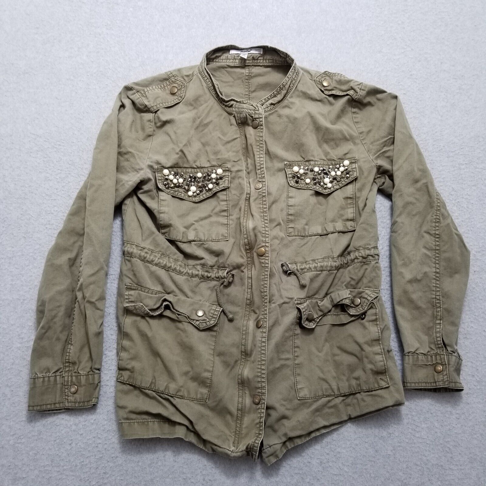 Other Papaya Jacket Womens Medium Full Zip Snap Stones Cotton Size M / US 6-8 / IT 42-44 - 1 Thumbnail