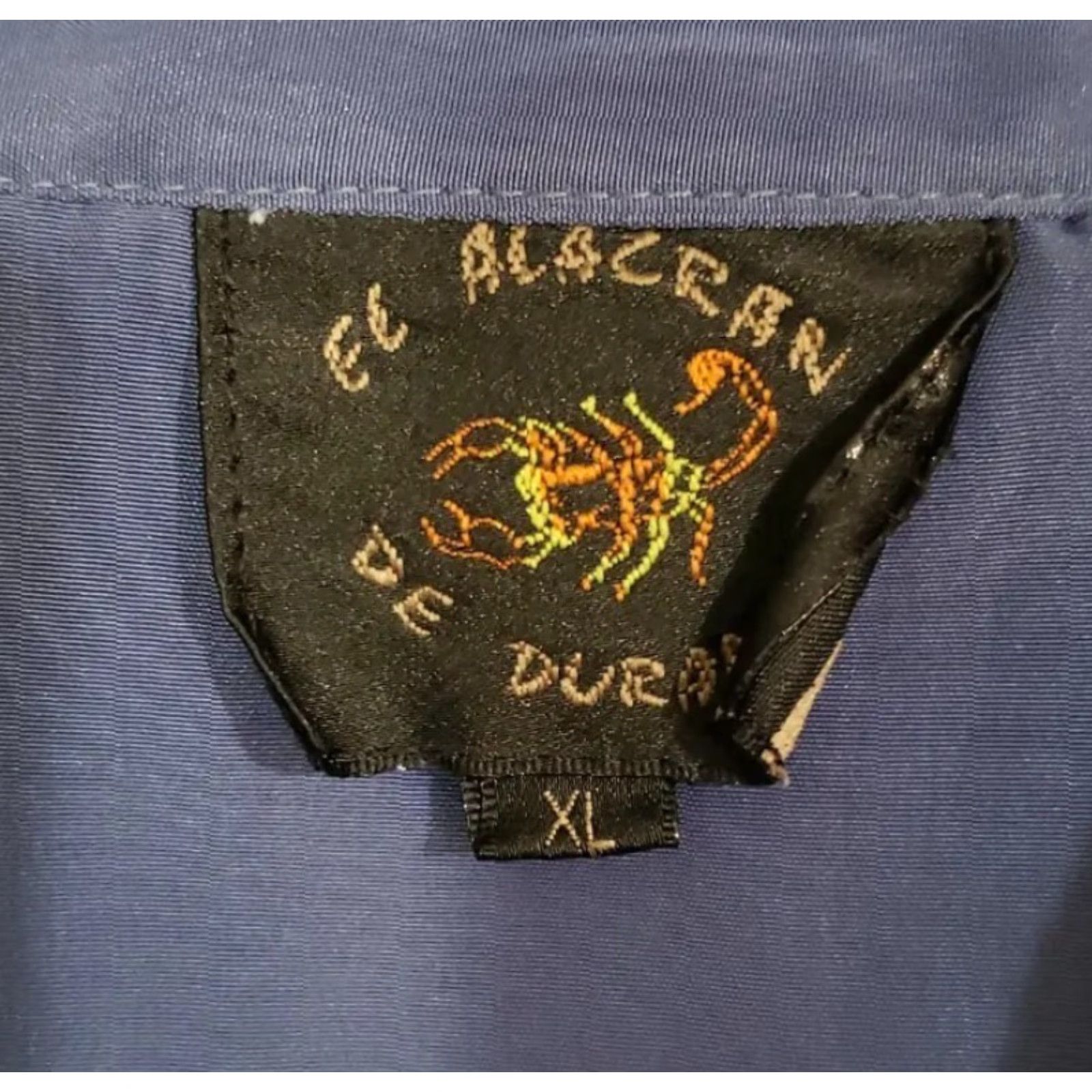 Durango VINTAGE El Alacran De Durango Button-Up Shirt Western Cowboy Long Sleeve Blue Mens XL Size US XL / EU 56 / 4 - 3 Thumbnail