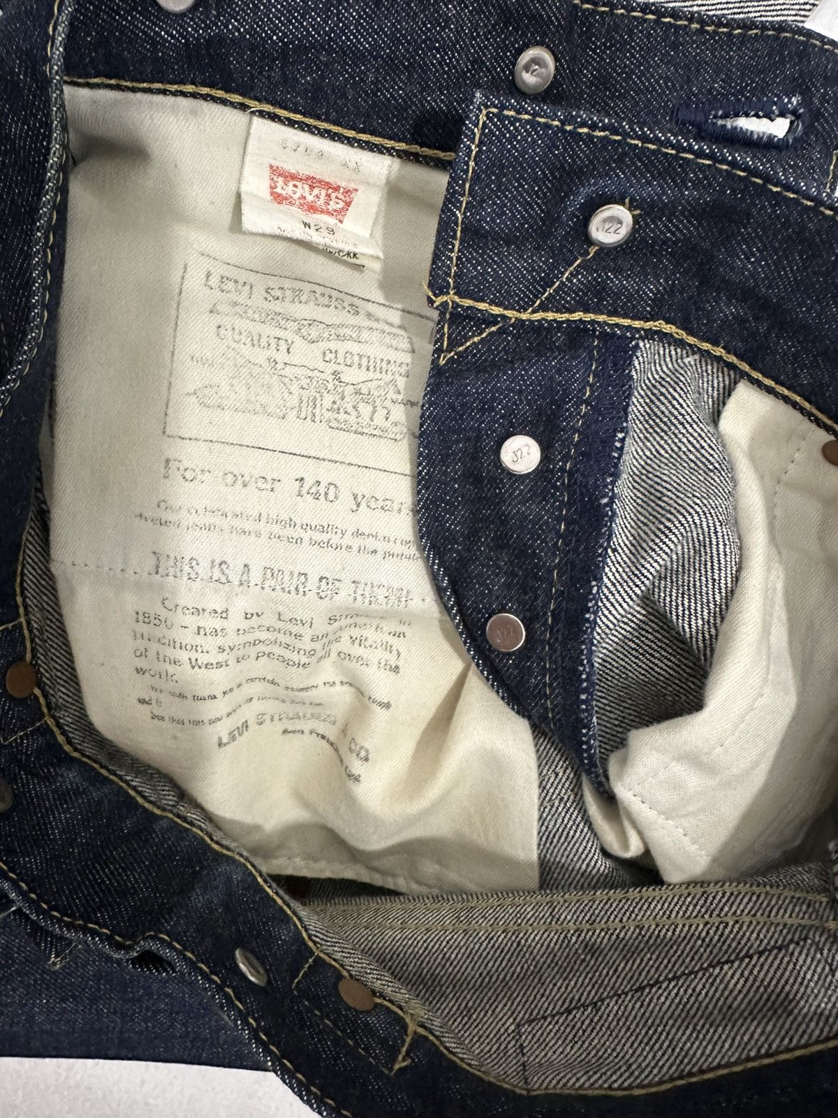 Levi's × Levi's Vintage Clothing × Vintage LEVIS 702XX BUCKLEBACK 1996 Size US 30 / EU 46 - 6 Thumbnail