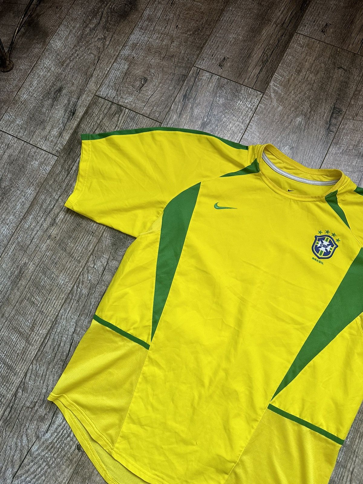 Nike 2002 Nike Brazil World Cup Home Soccer Jersey Size US XL / EU 56 / 4 - 3 Thumbnail