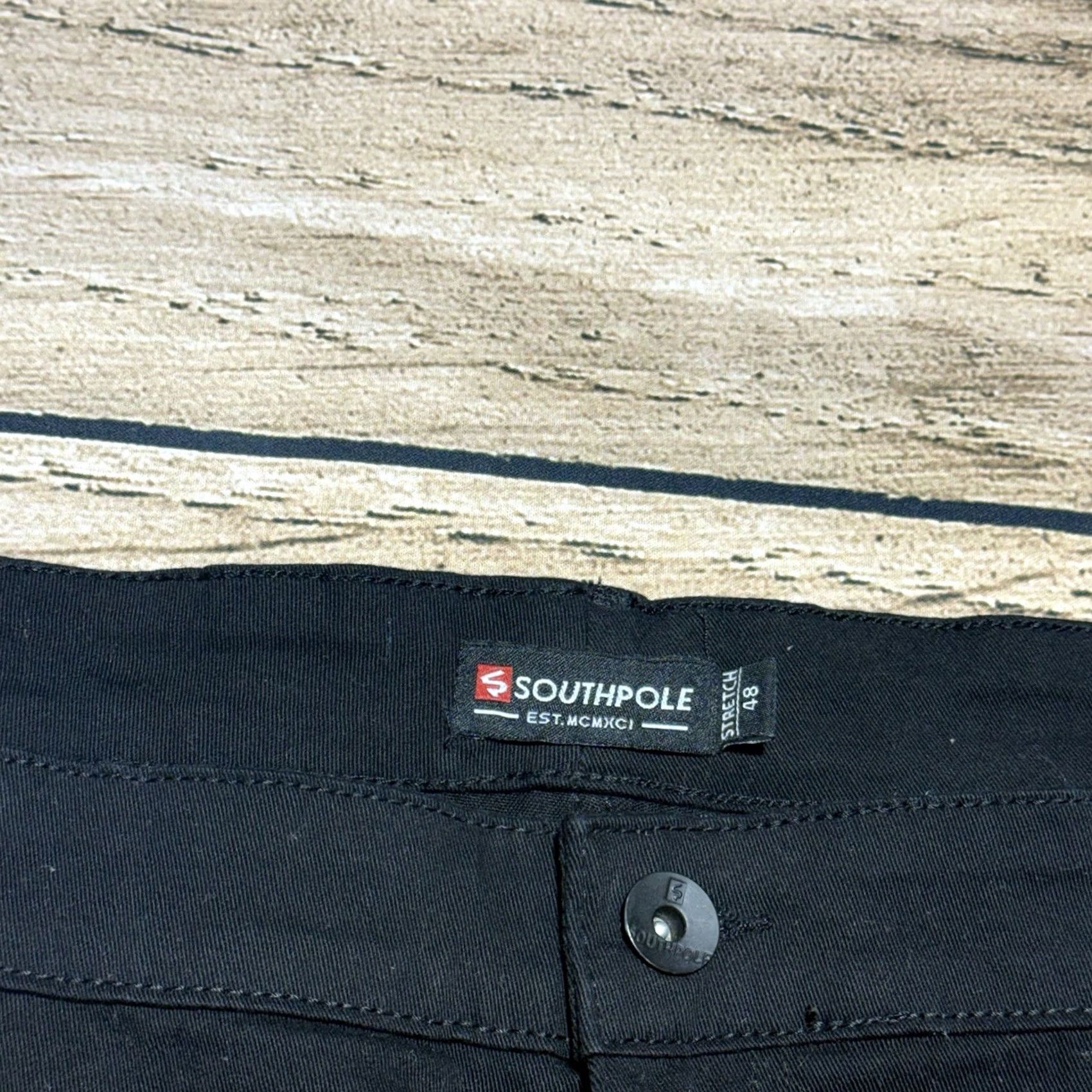 Southpole Southpole Shorts Mens 48 Black Active Flex Skater Streetwear Denim Stretch NWT Size US 32 / EU 48 - 6 Thumbnail