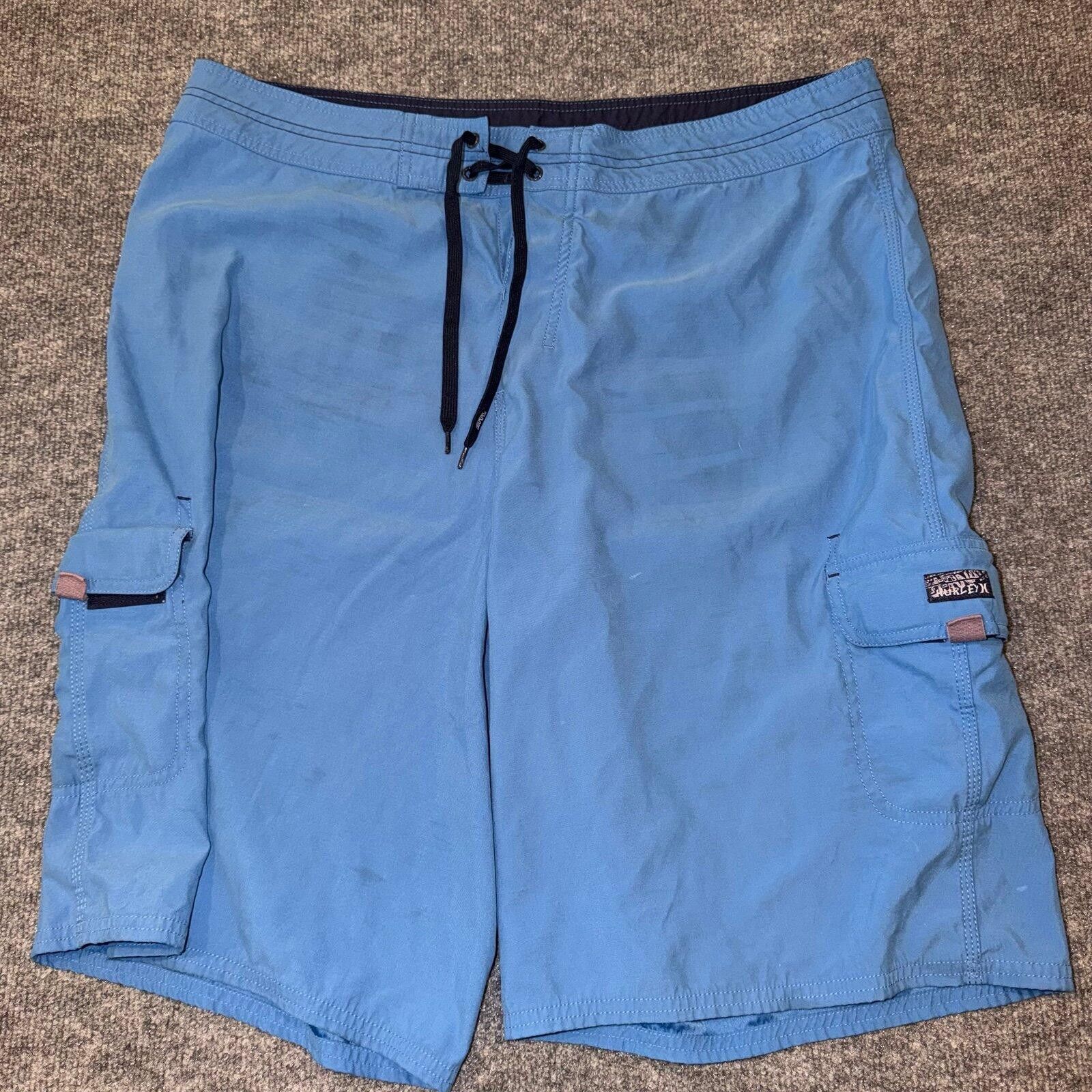 Hurley Hurley Blue Board Shorts Surf Trunks Mens L/XL Vintage Y2K Size US 36 / EU 52 - 1 Thumbnail