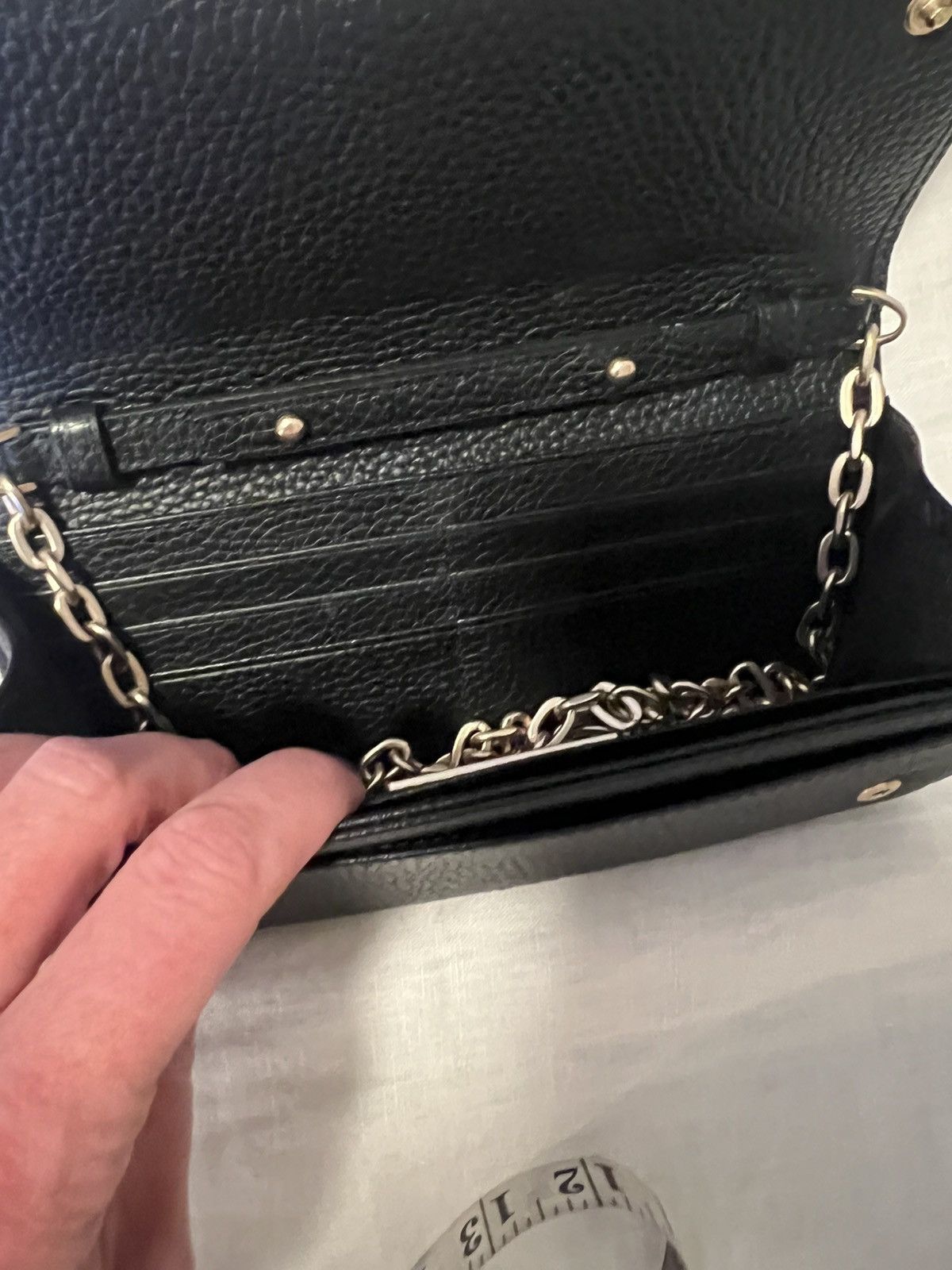 Mario Valentino Mario Valentino Leather Wallet On Chain Crossbody Chain Size ONE SIZE - 10 Thumbnail