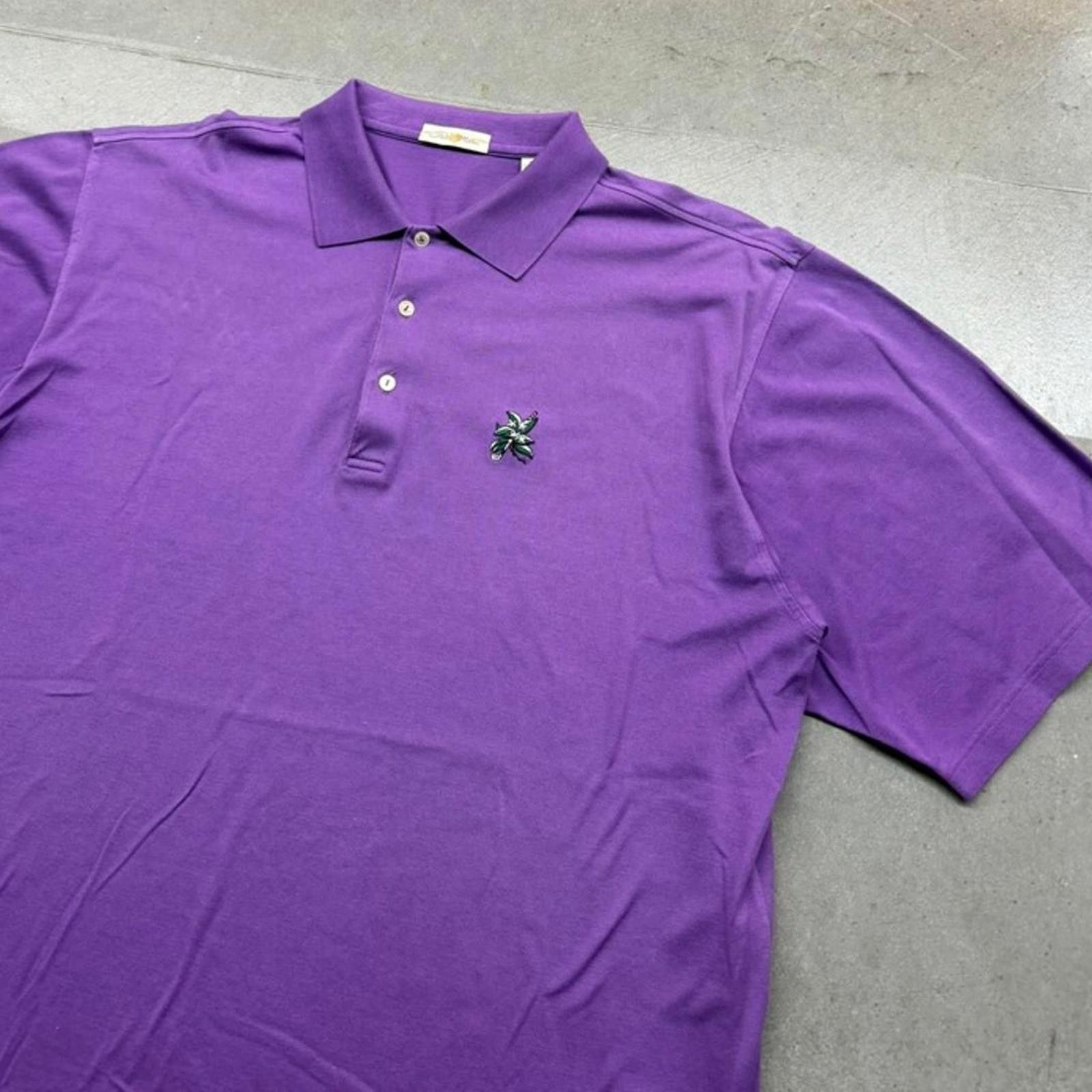 Peter Millar Peter Millar Athletic Fit Purple Golf Polo Shirt XL Size US XL / EU 56 / 4 - 1 Thumbnail
