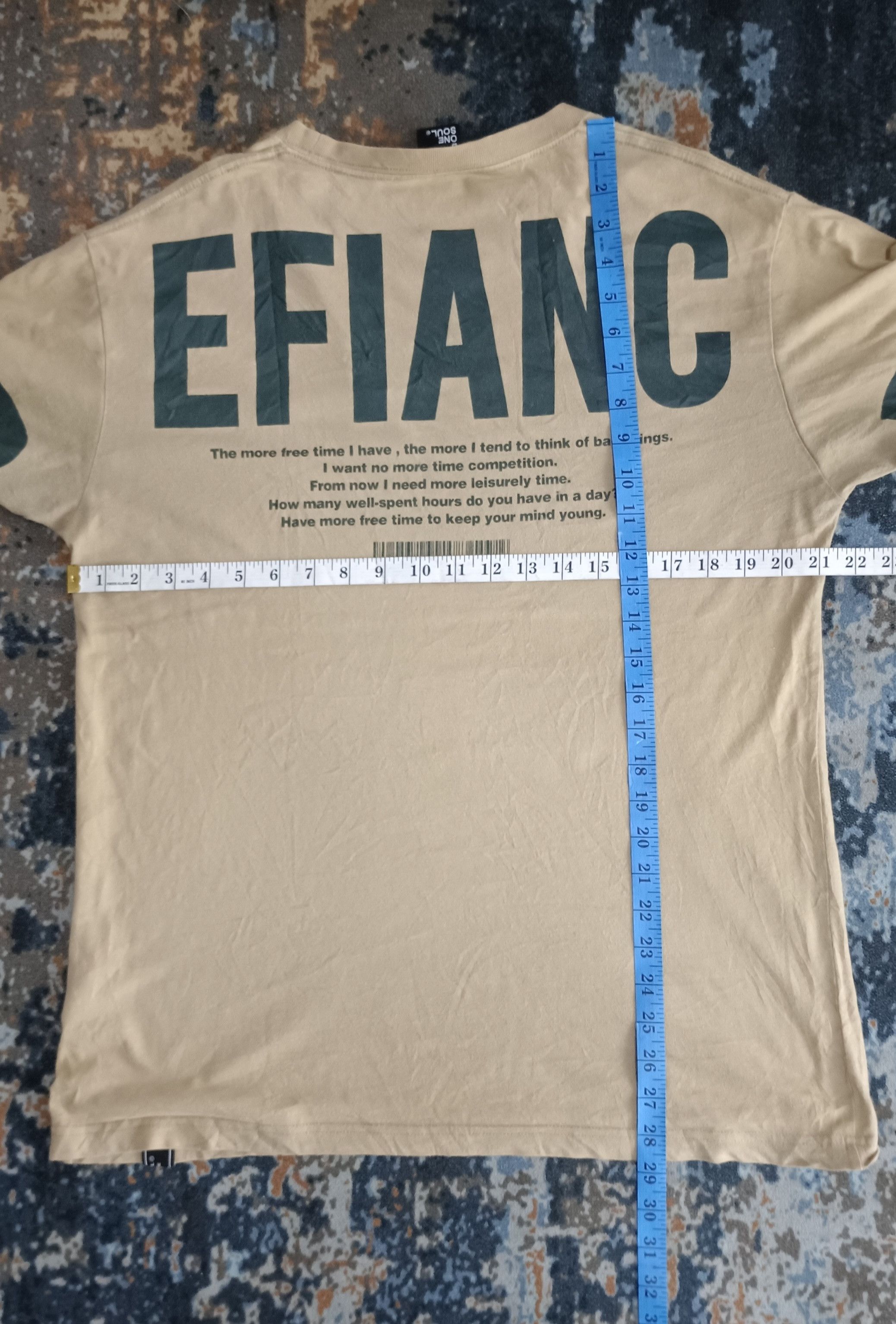 Japanese Brand × Vintage Be One Soul " DEFIANCE" Short Sleeve T Shirt Size US L / EU 52-54 / 3 - 9 Thumbnail