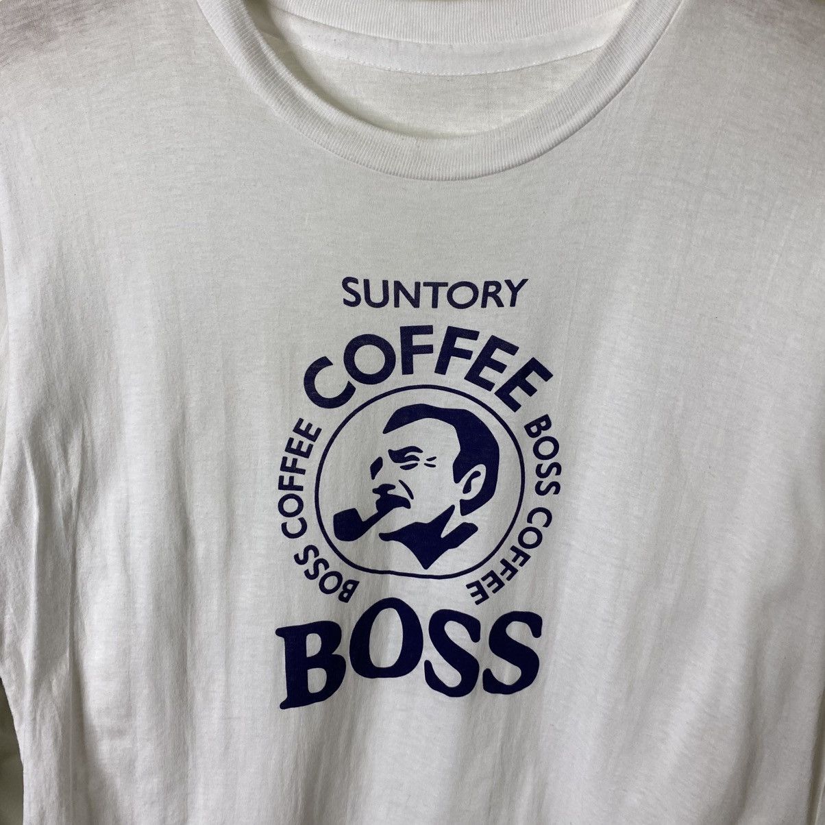 Vintage 1990s Suntory Boss Coffee Promo T Shirt Size US M / EU 48-50 / 2 - 2 Thumbnail