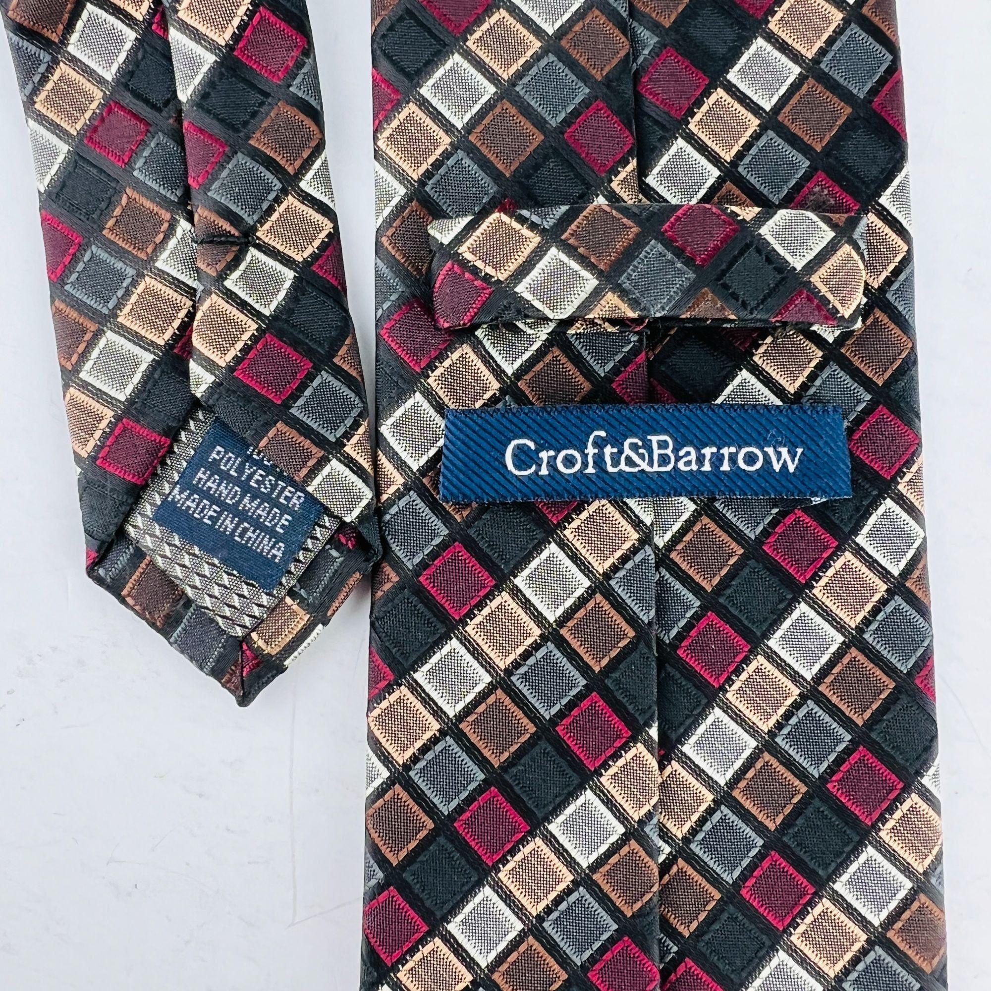 Croft & Barrow Croft & Barrow Designer Geometric Squares Necktie Tie Size ONE SIZE - 6 Thumbnail