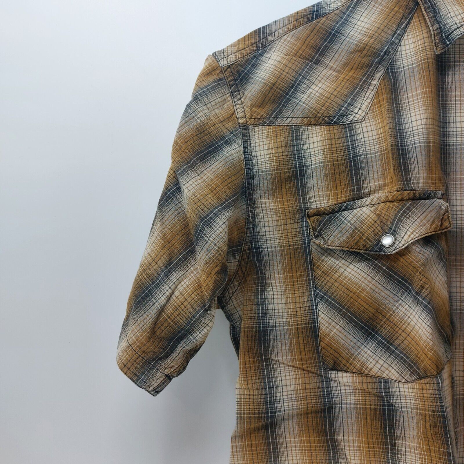 U.S. Expedition US Expedition 100% Cotton Mens Pearl Snap Shirt S Plaid Size US S / EU 44-46 / 1 - 7 Thumbnail