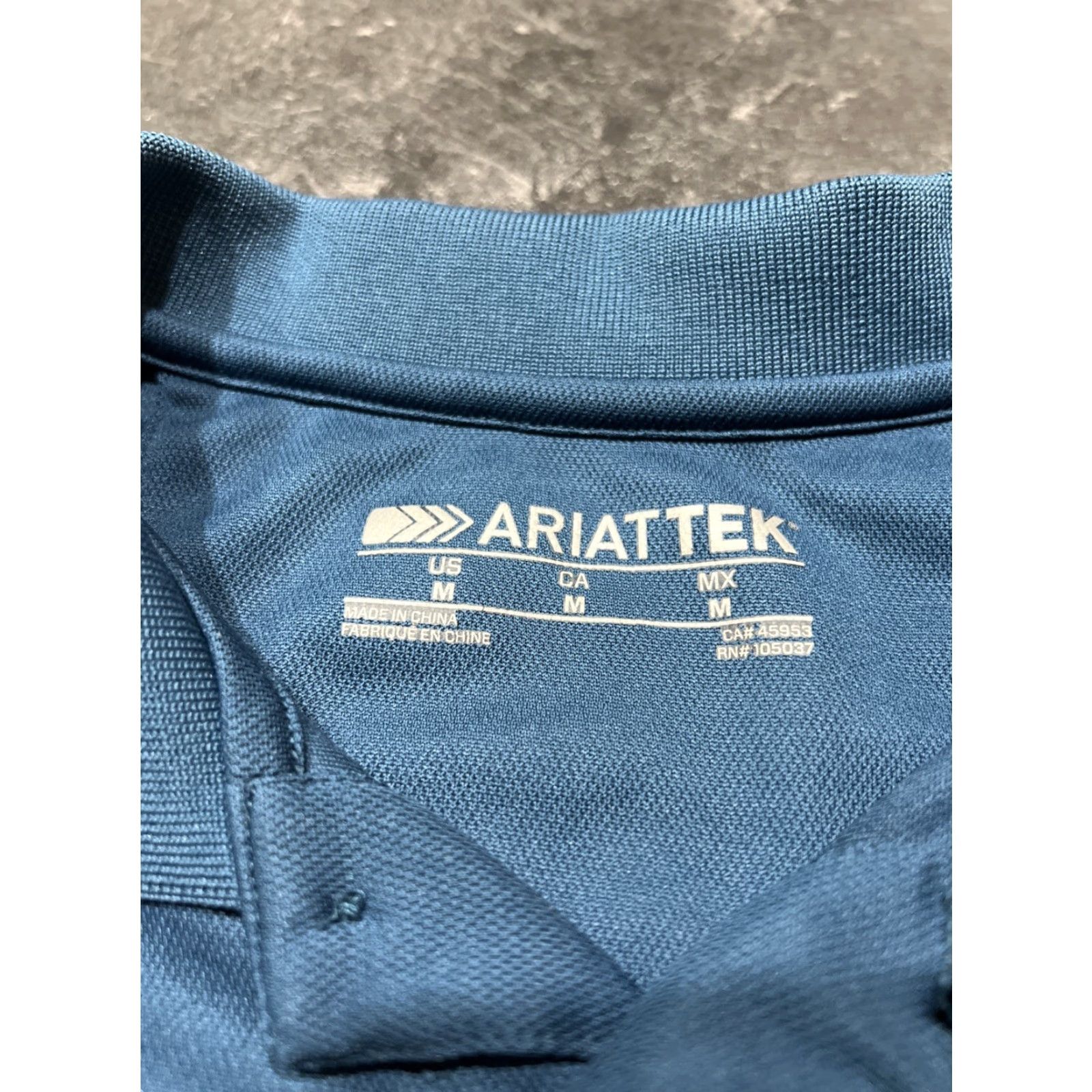 Ariat Ariat Polo Shirt Mens Medium Blue AriatTEK Short Sleeve Golf Tech Breathable Moisture Wicking Lightweight Size US M / EU 48-50 / 2 - 6 Thumbnail