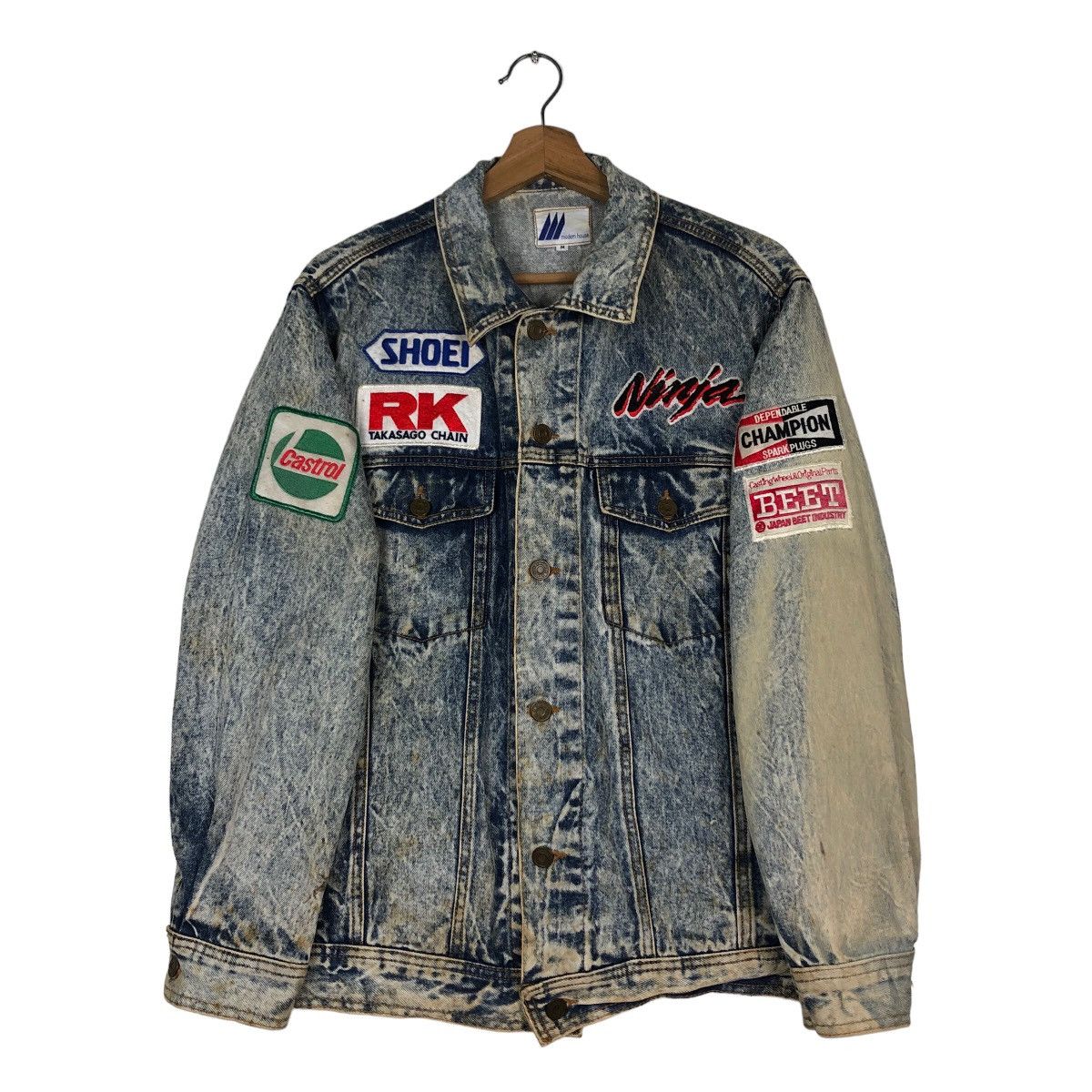Japanese Brand 🔥Vintage Trucker Denim Jacket Biker Modern House Japan Size US M / EU 48-50 / 2 - 11 Thumbnail