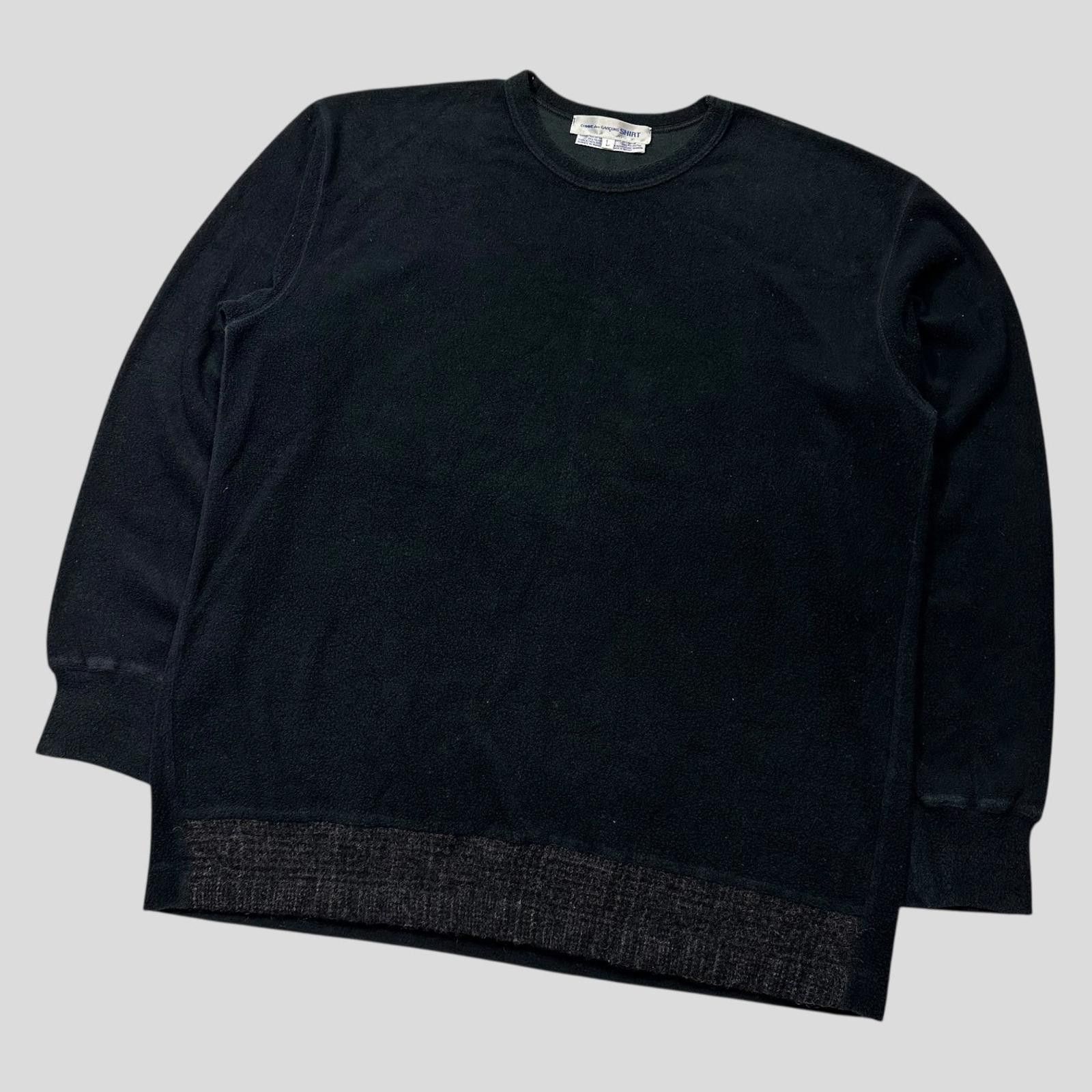 Comme des Garcons CDG SHIRT 1994 Wool Panel Towelled Fleece Sweatshirt - L/XL Size US L / EU 52-54 / 3 - 2 Thumbnail