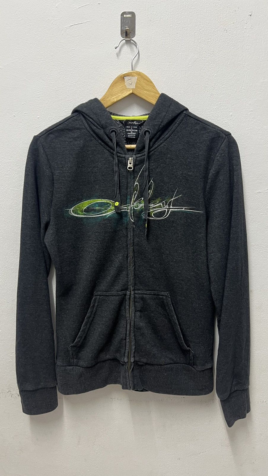 Oakley × Vintage Vintage Oakley Big Logo Zip Hoodie Size US L / EU 52-54 / 3 - 1 Thumbnail
