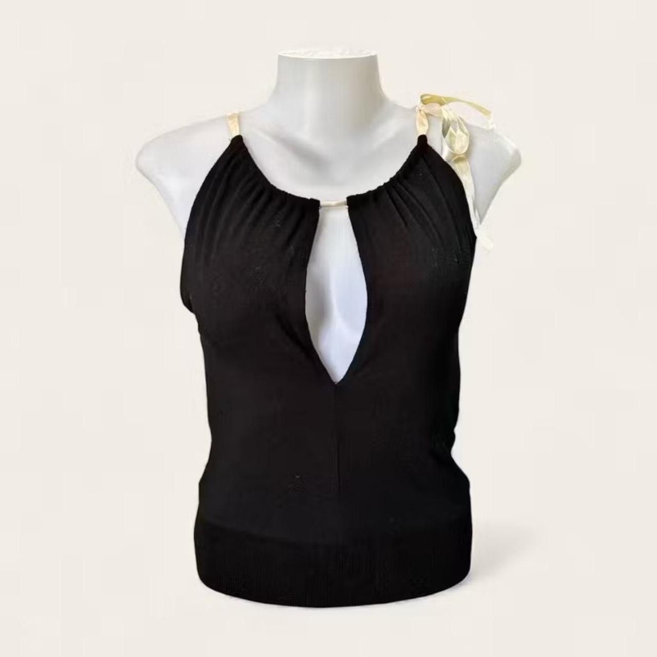 Guess Vintage y2k GUESS collection top with ribbon halter detail🎐 Size S / US 4 / IT 40 - 1 Thumbnail