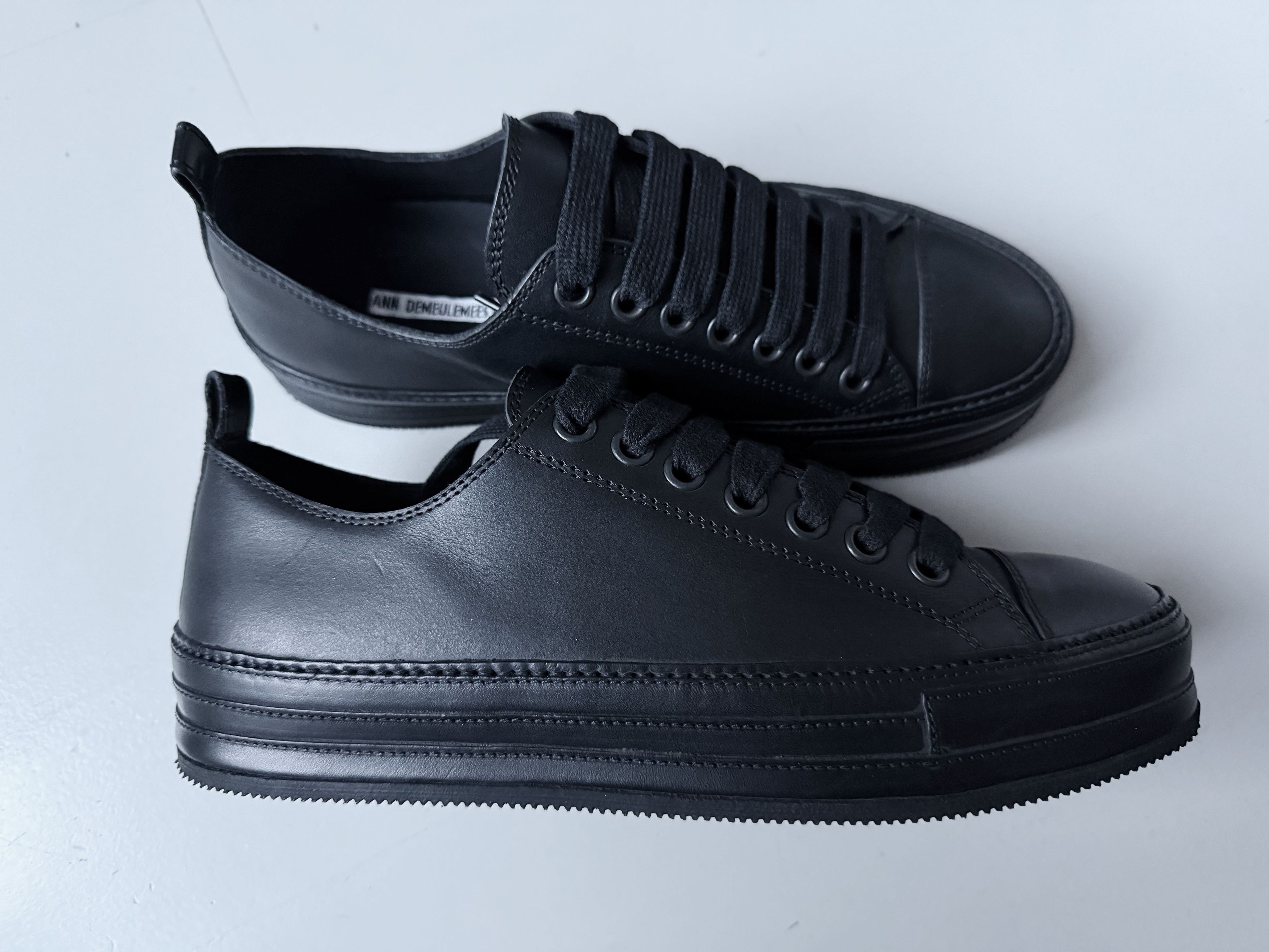 Ann Demeulemeester SHOES VITELLO OLIO NERO Size US 8 / EU 41 - 2 Thumbnail