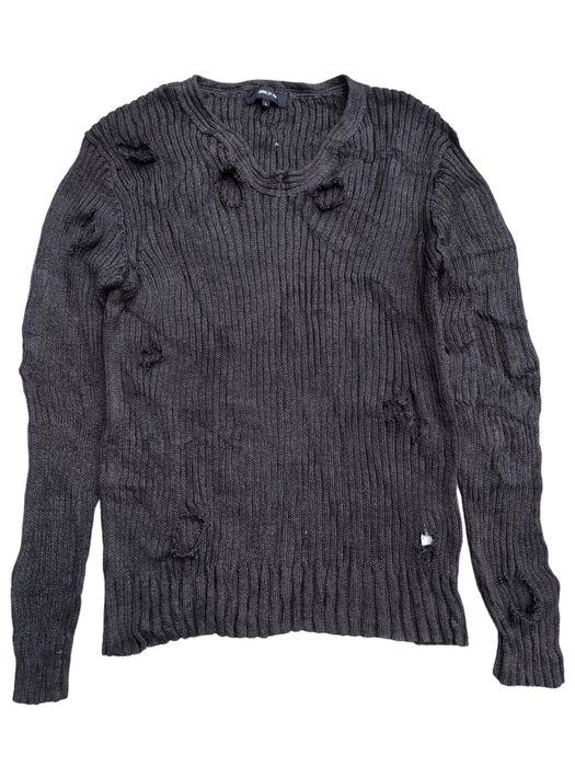 Hysteric Glamour Japnese Distressed Comme Ca Ism Knit Mesh Sweater