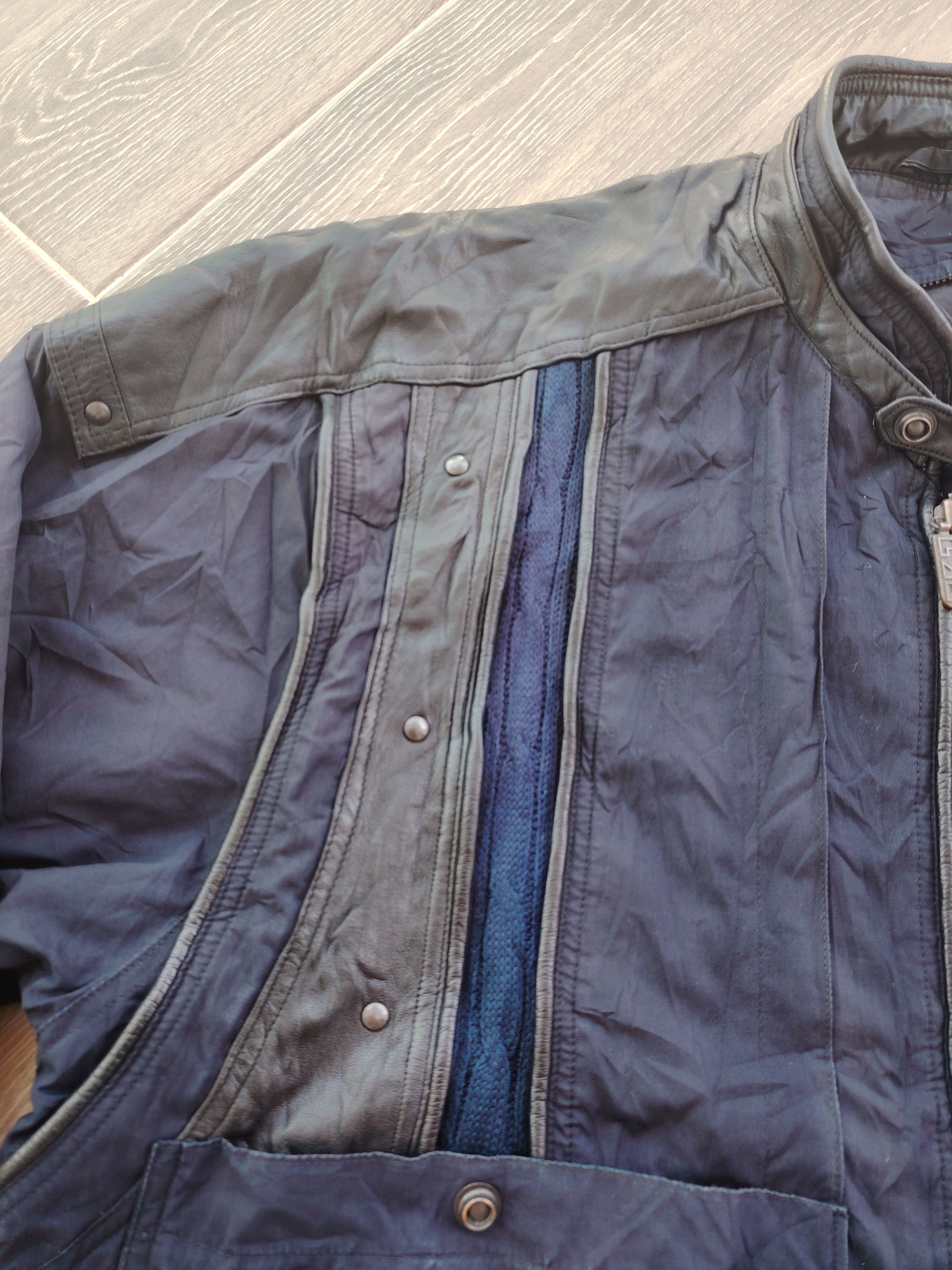 Designer × Vintage Vintage Arte Lusso PVC Leather Strip Zipper Rider Jacket Size US M / EU 48-50 / 2 - 5 Thumbnail