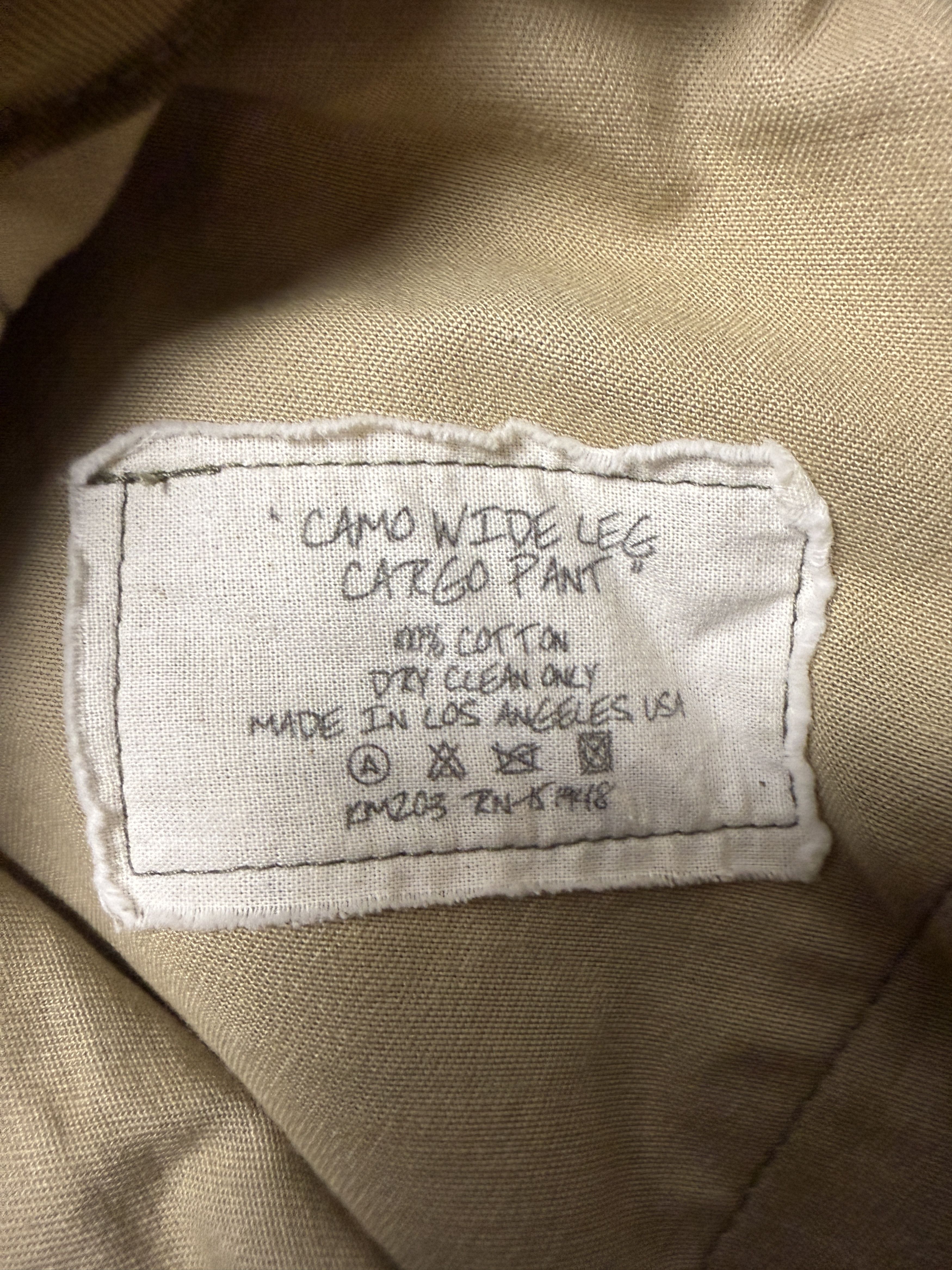 Greg Lauren $935 Greg Lauren Wide-Leg Camo Cargo Pants Size US 34 / EU 50 - 10 Thumbnail