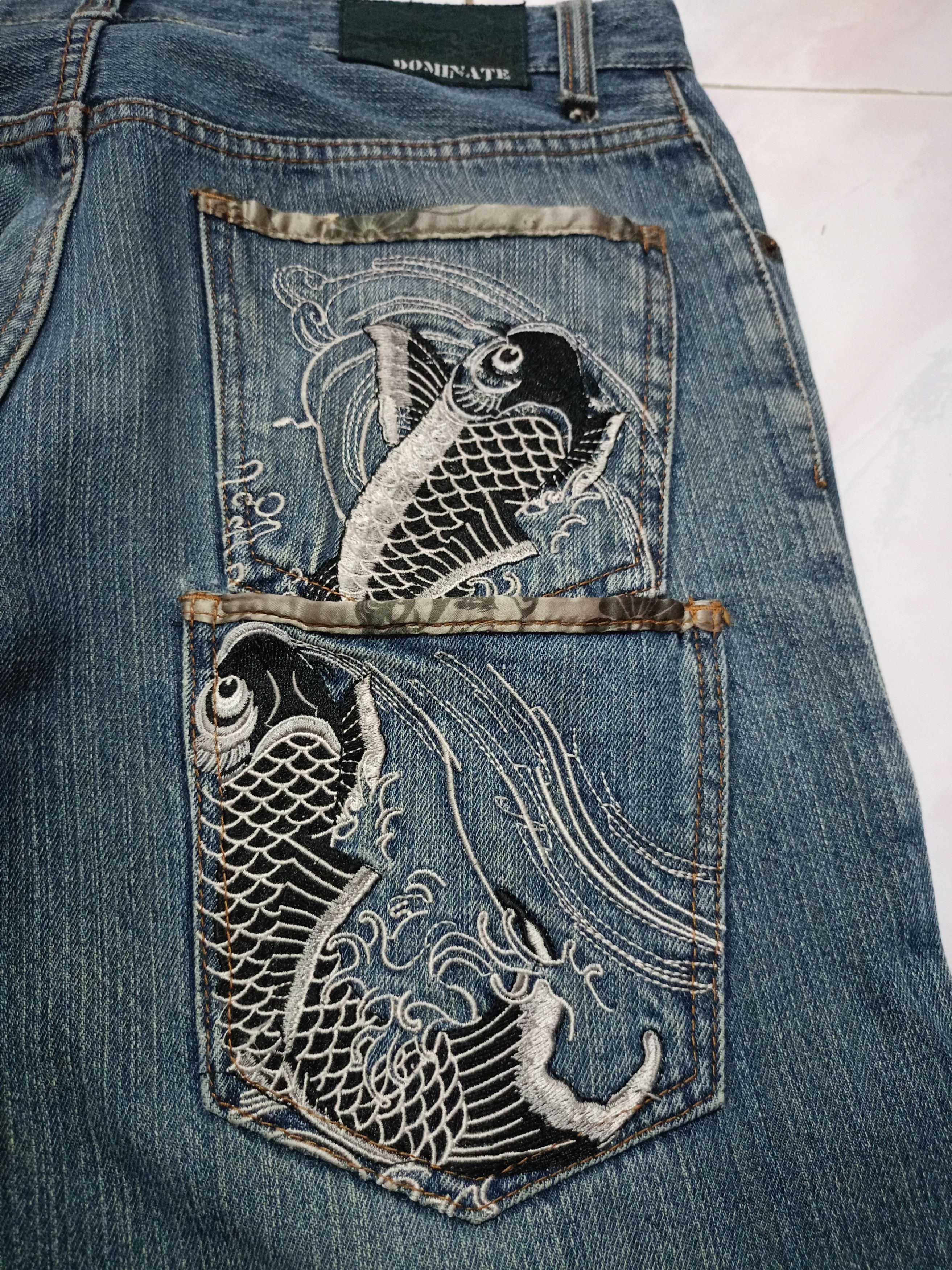 If Six Was Nine × Japanese Brand 💥Dominate X sukajan koi X vintage💥 Size US 32 / EU 48 - 5 Thumbnail