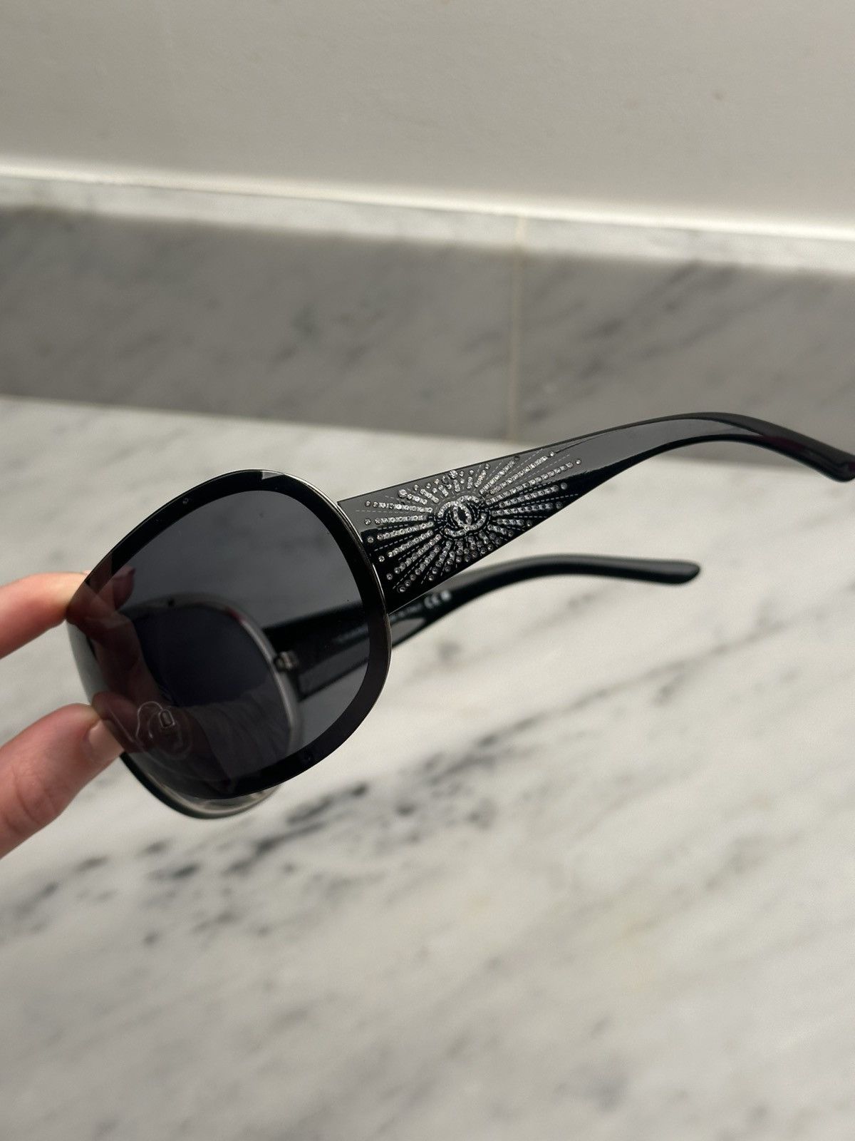Vintage Sunglasses with Stones 4148-B c.125/13 Chanel Chanel Sunglasses Brown 4148-B c.125/13 | Grailed main image 4