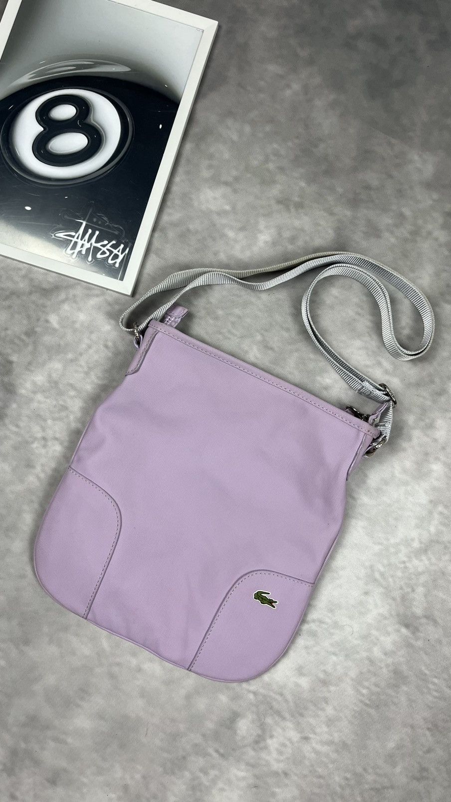 Lacoste Lacoste IUNU FLAT Lilac/Lavender Flat Crossbody Shoulder Bag Size ONE SIZE - 3 Thumbnail