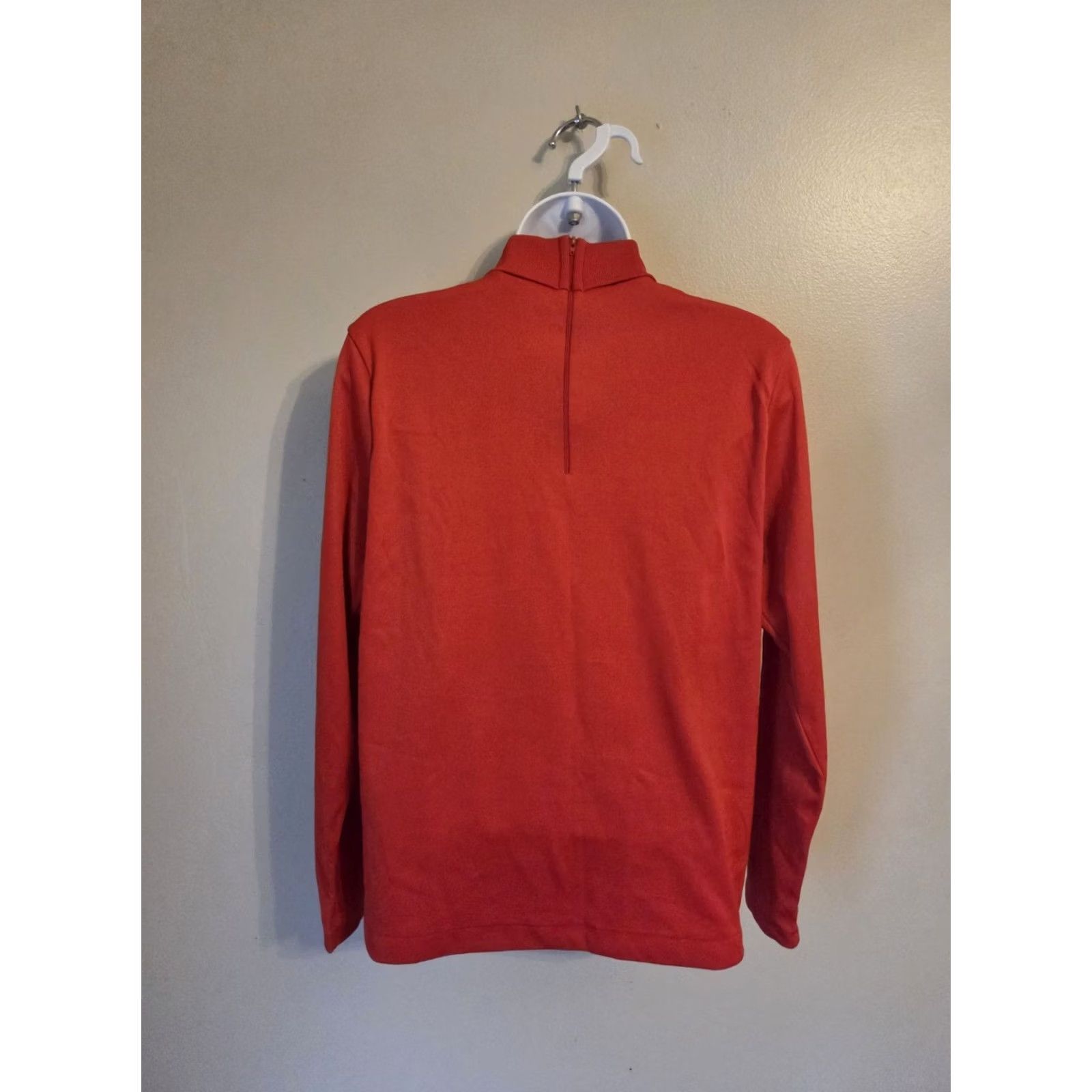 Vintage VINTAGE Montgomery Ward Red Turtleneck Shirt Womens L Long Sleeve Top 1970s Size L / US 10 / IT 46 - 5 Thumbnail