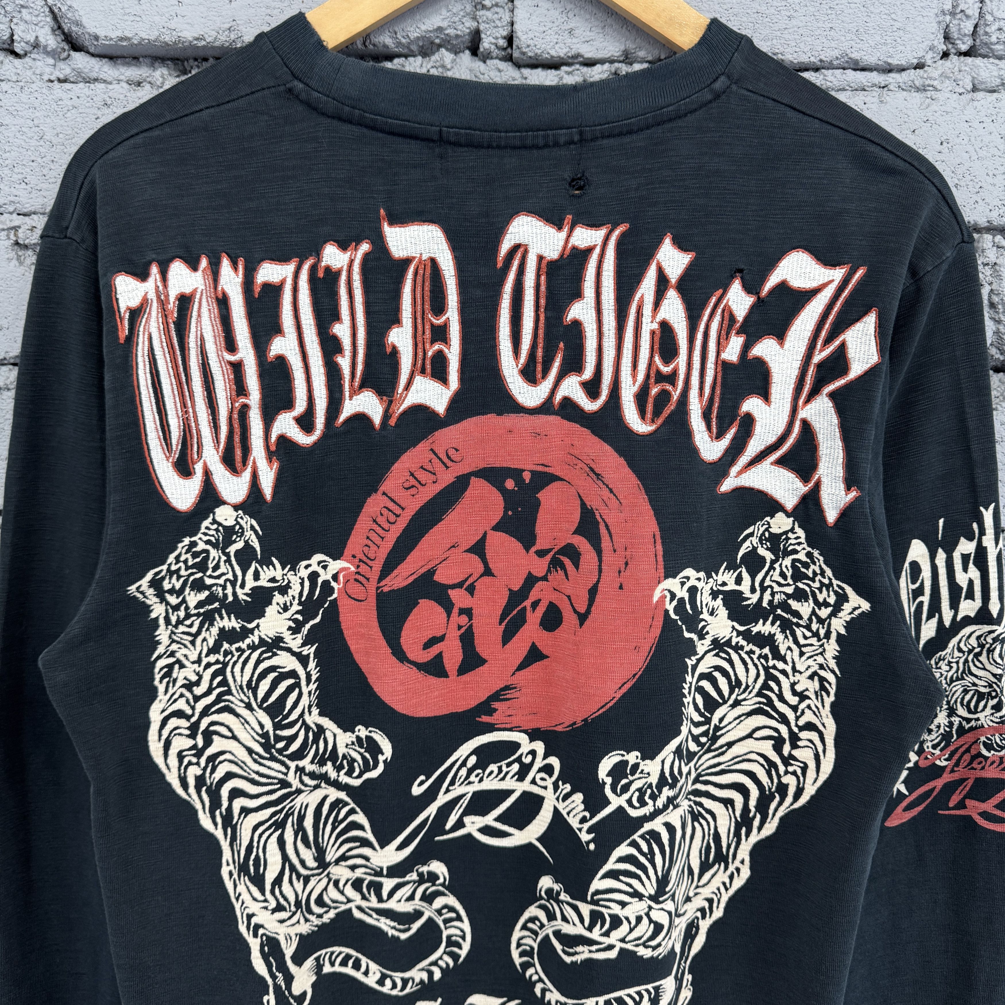 Vintage Rare Vintage Japanese Tiger Embroidered Sukajan Tshirt Size US M / EU 48-50 / 2 - 10 Thumbnail