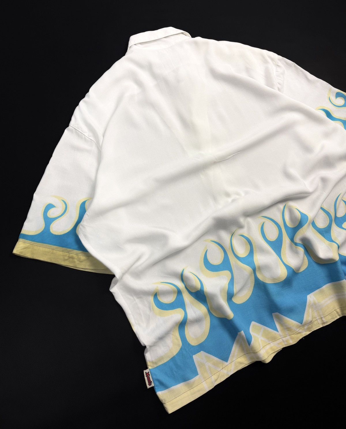 Mambo 90s Mambo Vintage Button Up Shirt White Flame Print Y2K Size US L / EU 52-54 / 3 - 6 Thumbnail