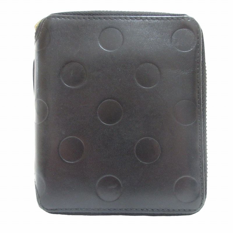 Comme des Garcons SHIRT Wallet Leather Polka Dot Bi-fold Zip Black Size ONE SIZE - 1 Thumbnail
