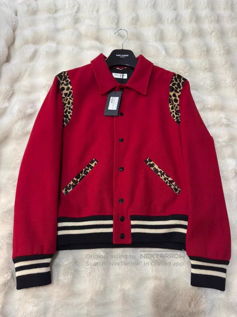 Saint Laurent Paris Saint Laurent Paris Original Red Panther Print Baseball Ja Size US L / EU 52-54 / 3 - 1 Thumbnail