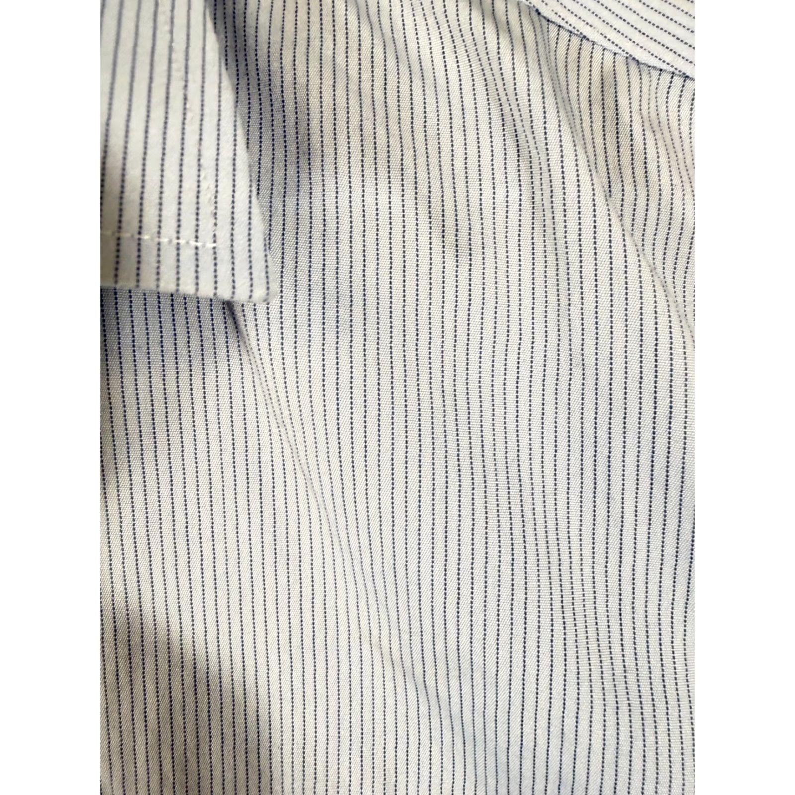 Brooks Brothers Brooks Brothers Regent Dress Shirt Mens 18-34 Blue Pinstriped Non-Iron Stretch Long Sleeve Regular Size 18 Chest 55in Blue Boys Mens? Size 48R - 5 Thumbnail