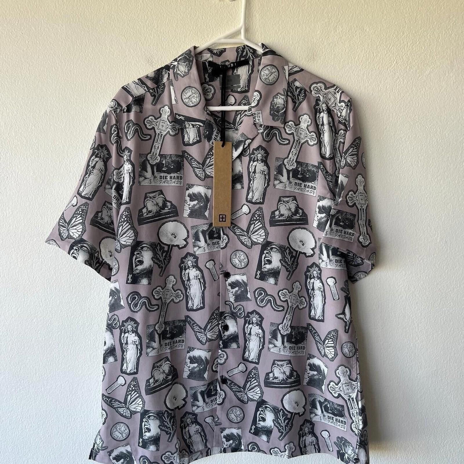 Ksubi new ksubi large l shirt top resort kut out silt mauve black Size US L / EU 52-54 / 3 - 1 Thumbnail