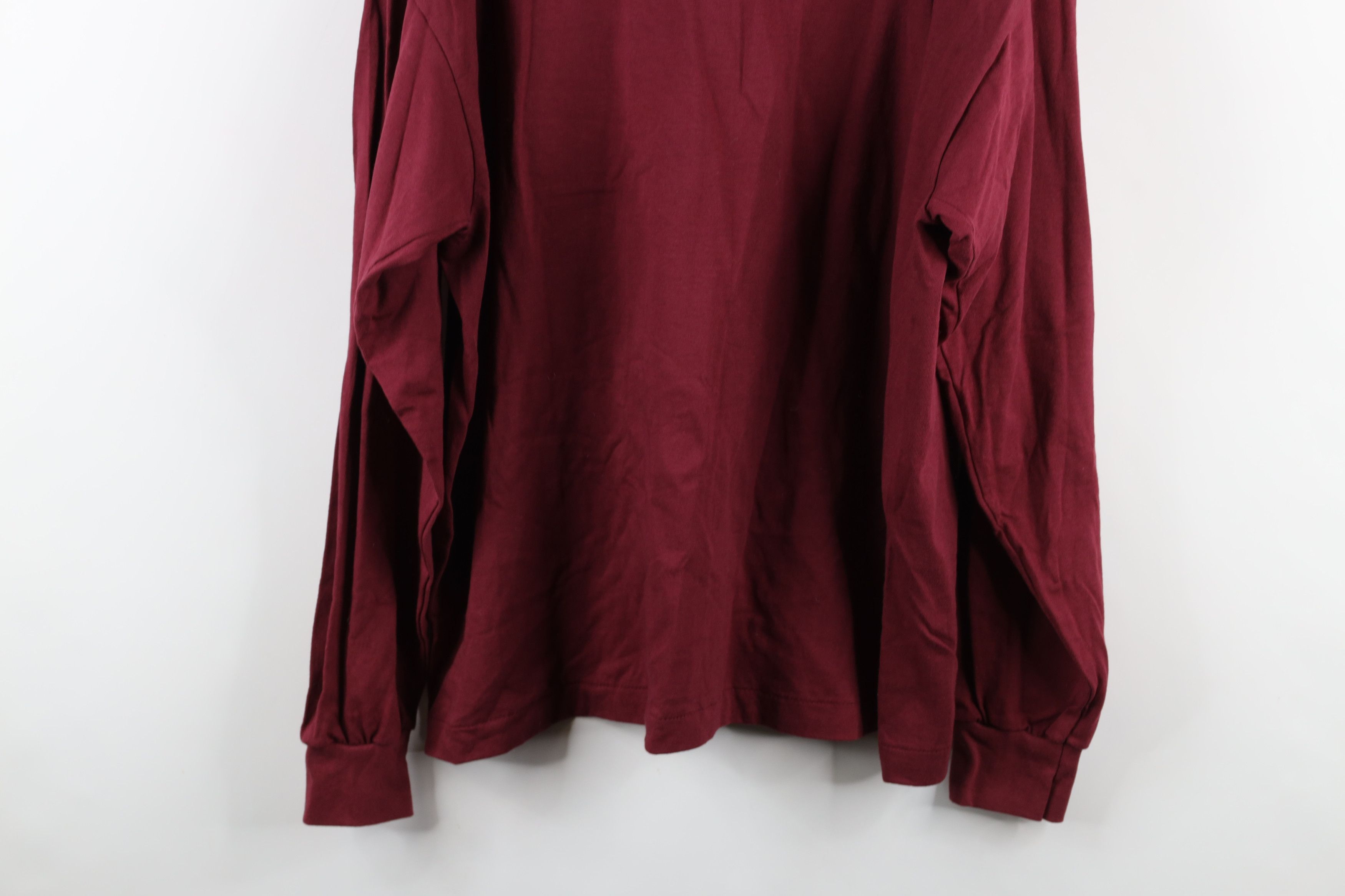 Vintage Deadstock Vintage 90s Streetwear Turtleneck T-Shirt Red USA Size US XL / EU 56 / 4 - 11 Thumbnail
