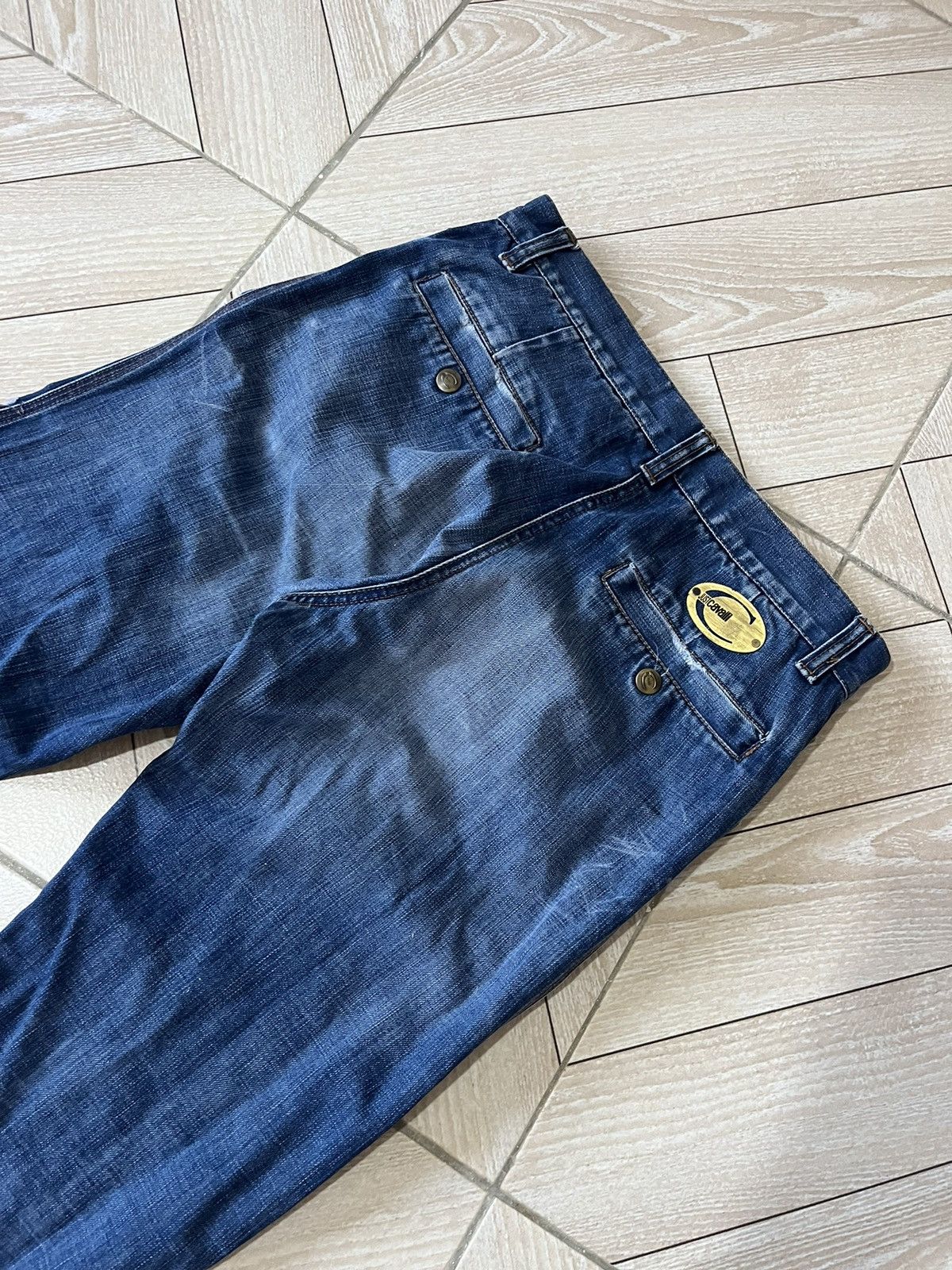 Roberto Cavalli Rare 2000s Cavalli distressed denim pants Size US 33 - 16 Thumbnail