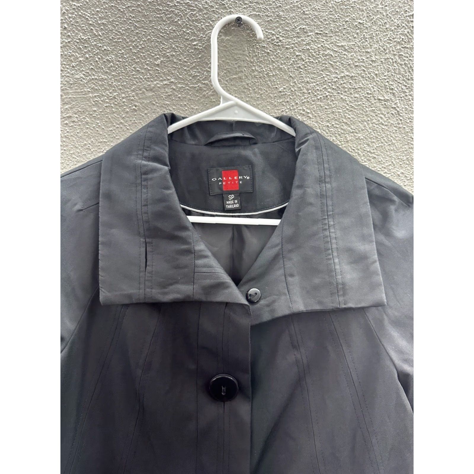 Vintage Gallery Jacket Womens Petite Small Black Button Up Lightweight Size S / US 4 / IT 40 - 3 Thumbnail