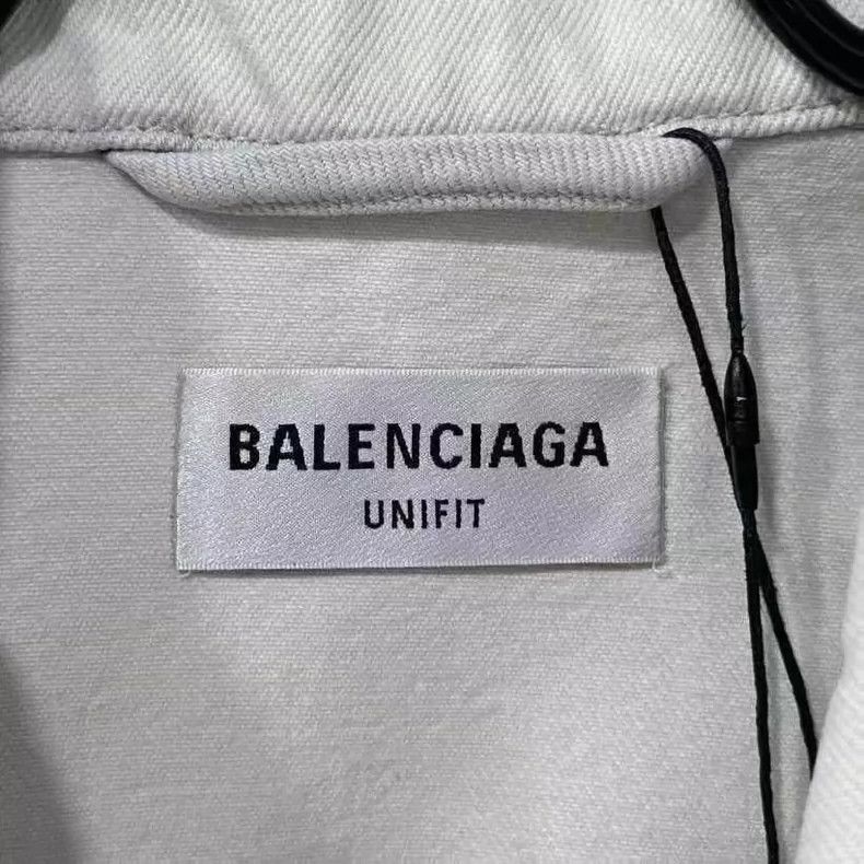 Balenciaga Balenciaga Wash and Wear Embroidered Logo Denim Jacket Size US XS / EU 42 / 0 - 6 Thumbnail