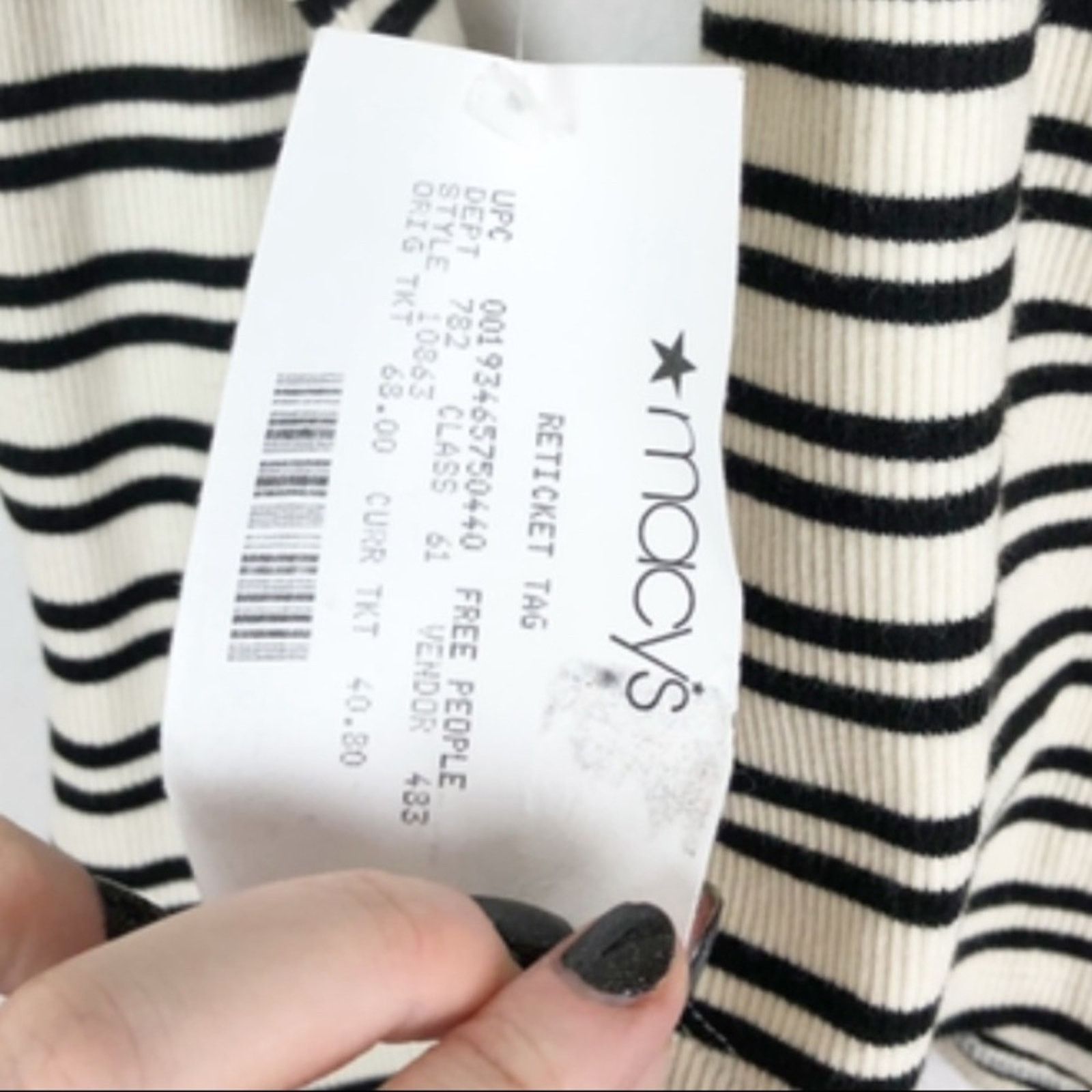 Free People New With Tag Women’s Free People Striped Cutout Top Ivory Size M / US 6-8 / IT 42-44 - 13 Thumbnail
