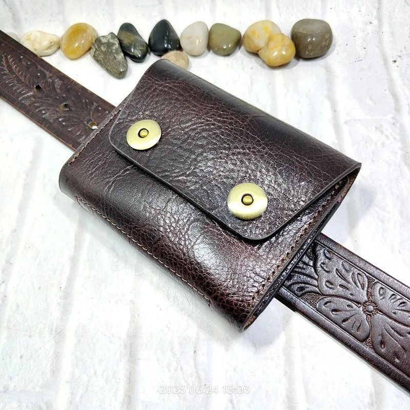 Japanese Brand × Leather × Vintage Waist Pack Leather Wallet Size ONE SIZE - 2 Thumbnail