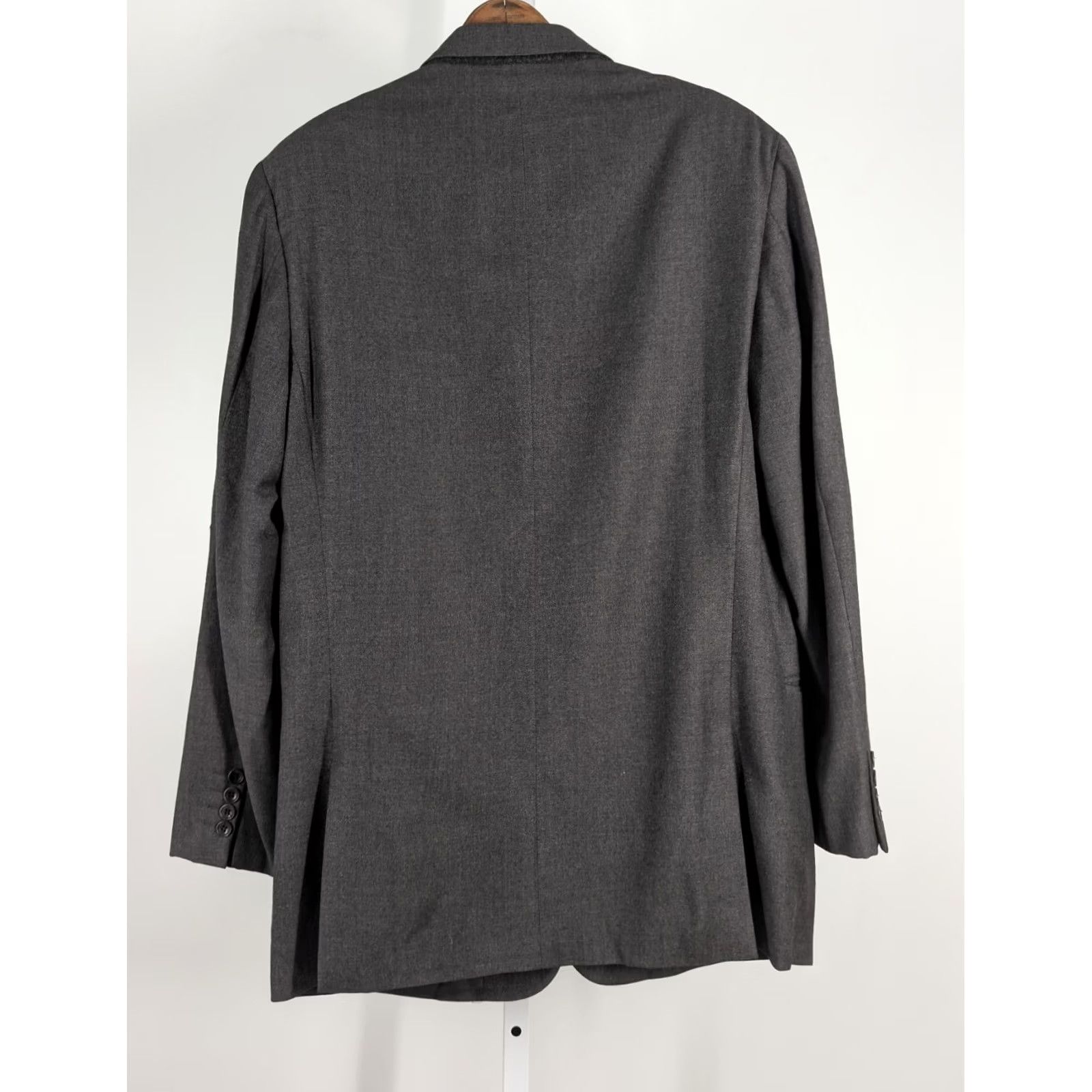 Calvin Klein VINTAGE Calvin Klein Collection Blazer Jacket Mens 42 Regular Wool Gray Italy GFT 90s Contemporary/Office Classic Size 42R - 3 Thumbnail