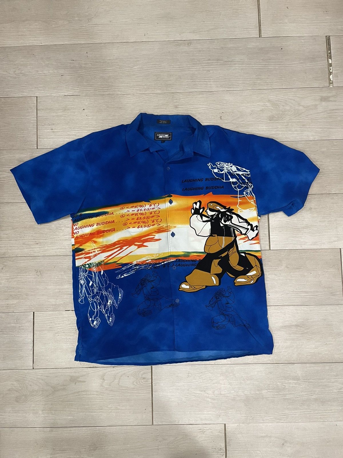 Vintage Laughing Buddha Button up Size US L / EU 52-54 / 3 - 1 Thumbnail